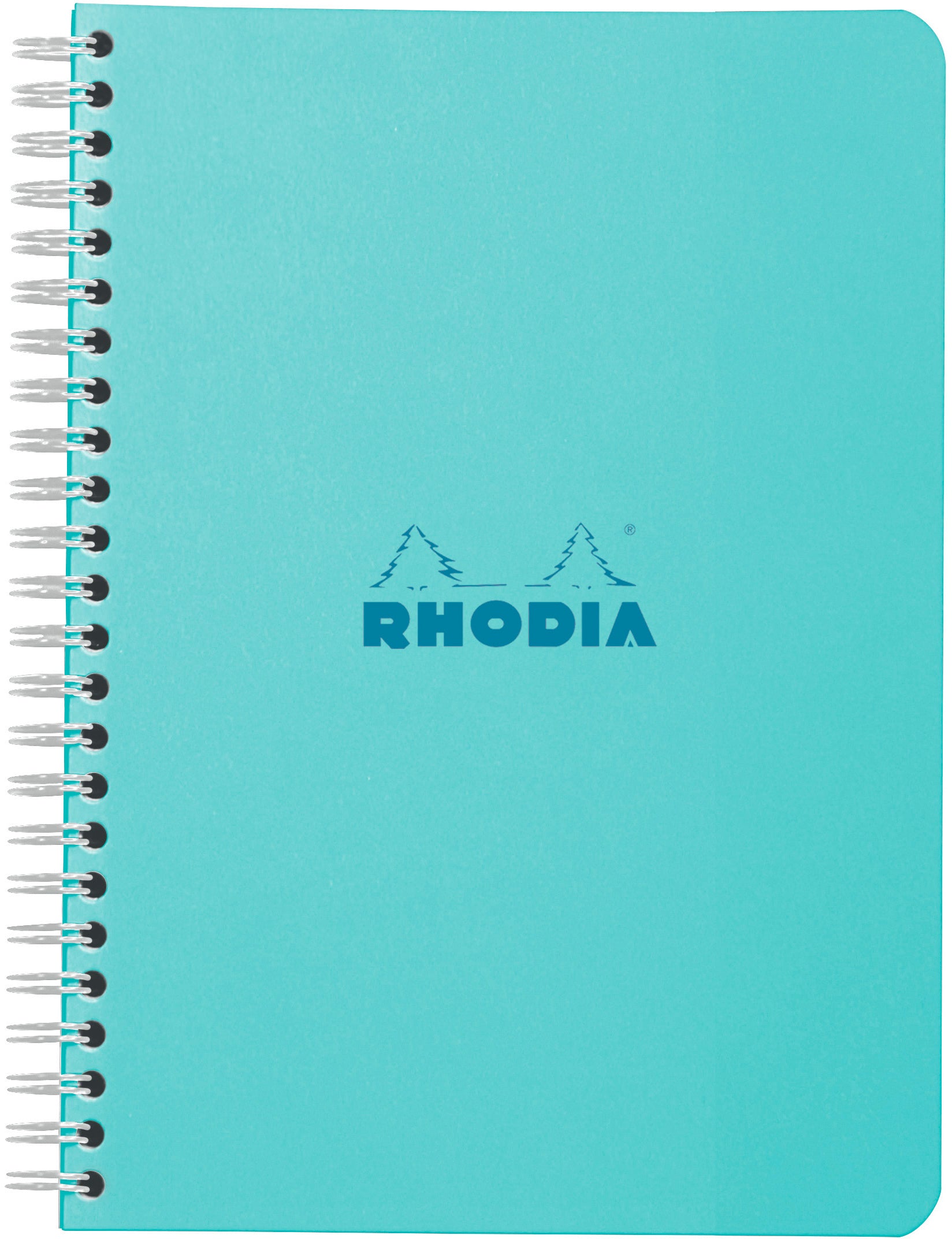 Rhodia Couleurs Spiralbuch – A5 – kariert – 60 Blatt – 80 g/m² – Doppelspirale, mikroperforiert – blau – FSC