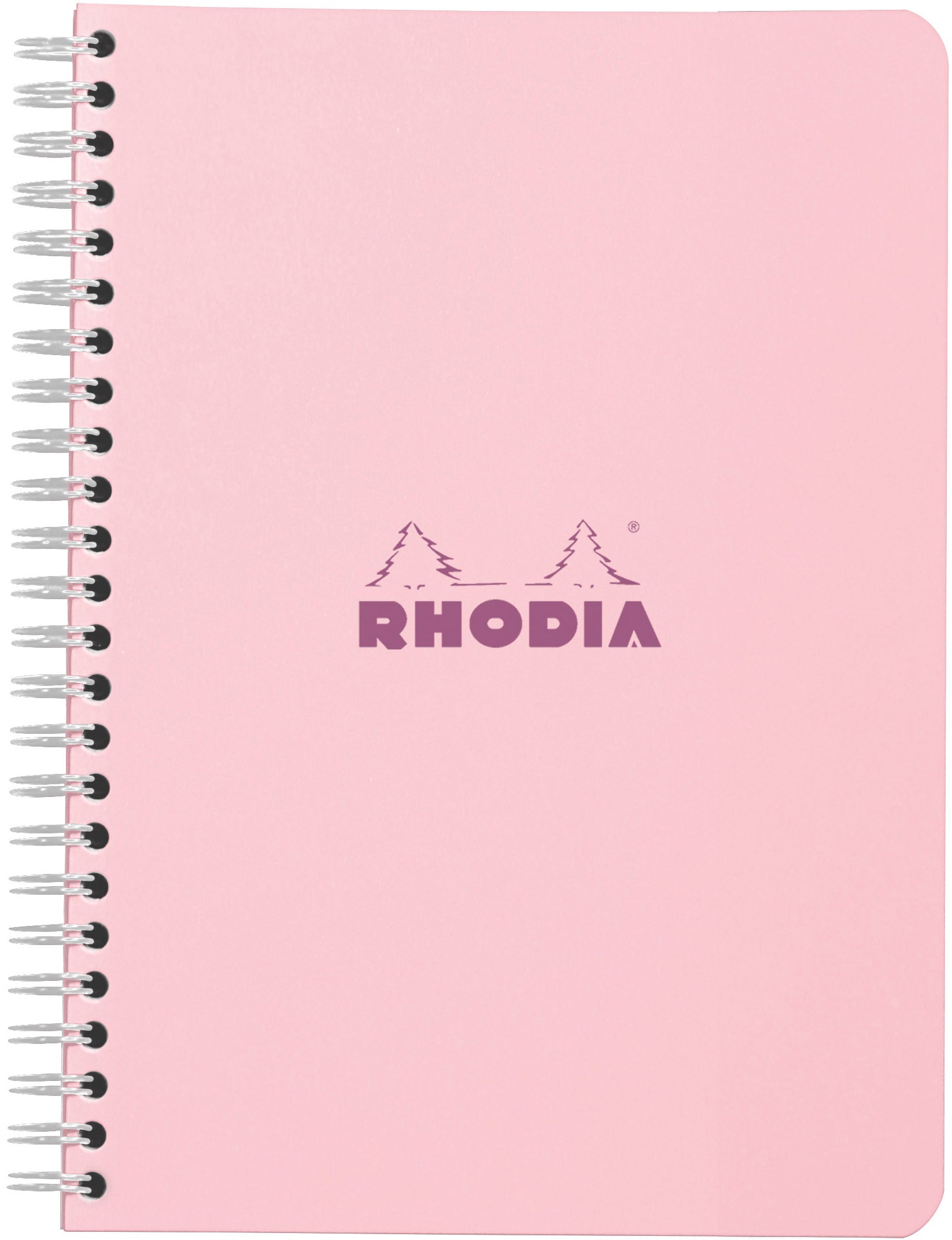 Rhodia Couleurs Spiralbuch – A5 – kariert – 60 Blatt – 80 g/m² – Doppelspirale, mikroperforiert – rosa, FSC