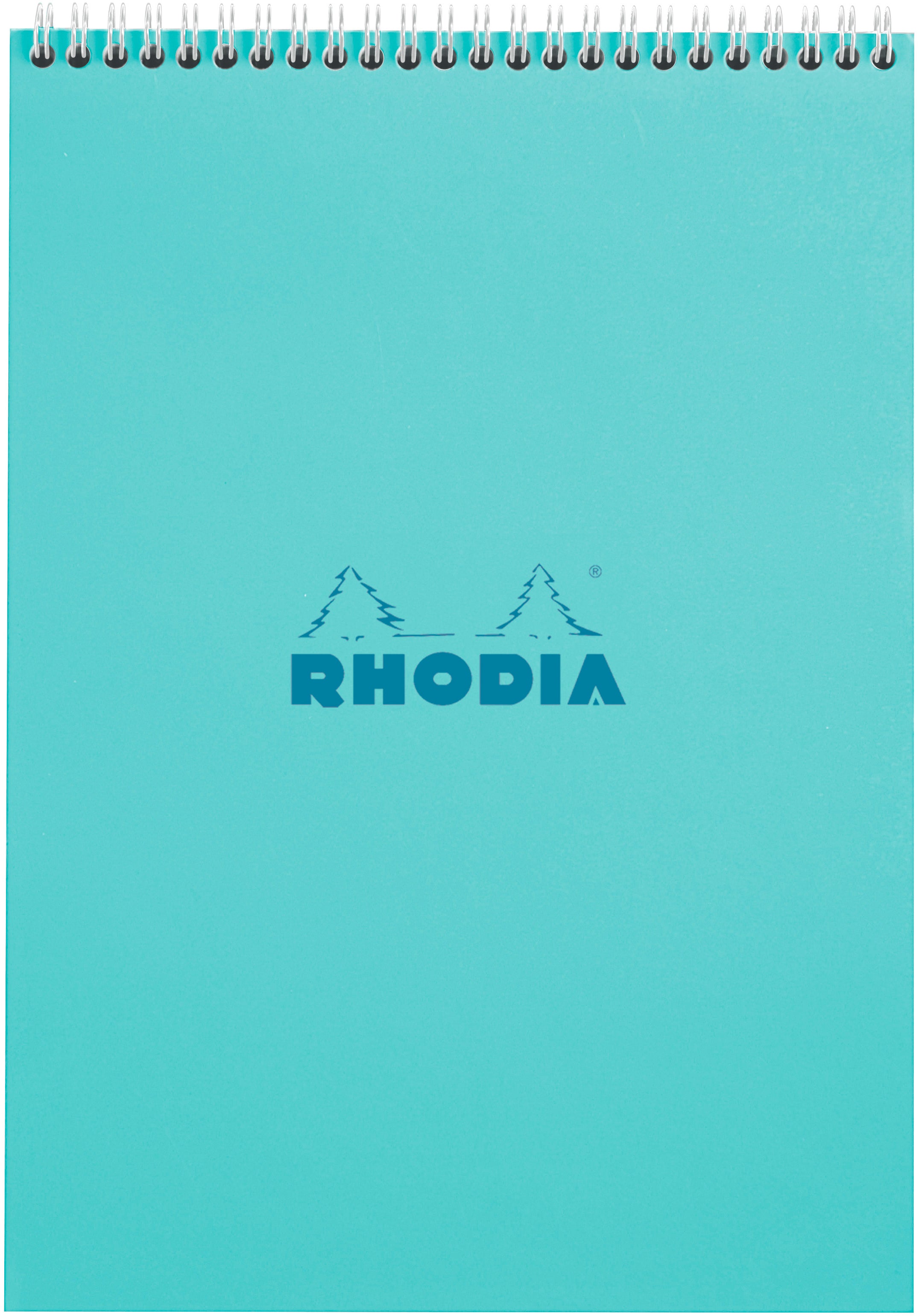 Rhodia Couleurs Spiralbuch – A4 – kariert – 80 Blatt – 80 g/m² – Doppelspirale, mikroperforiert – blau, FSC