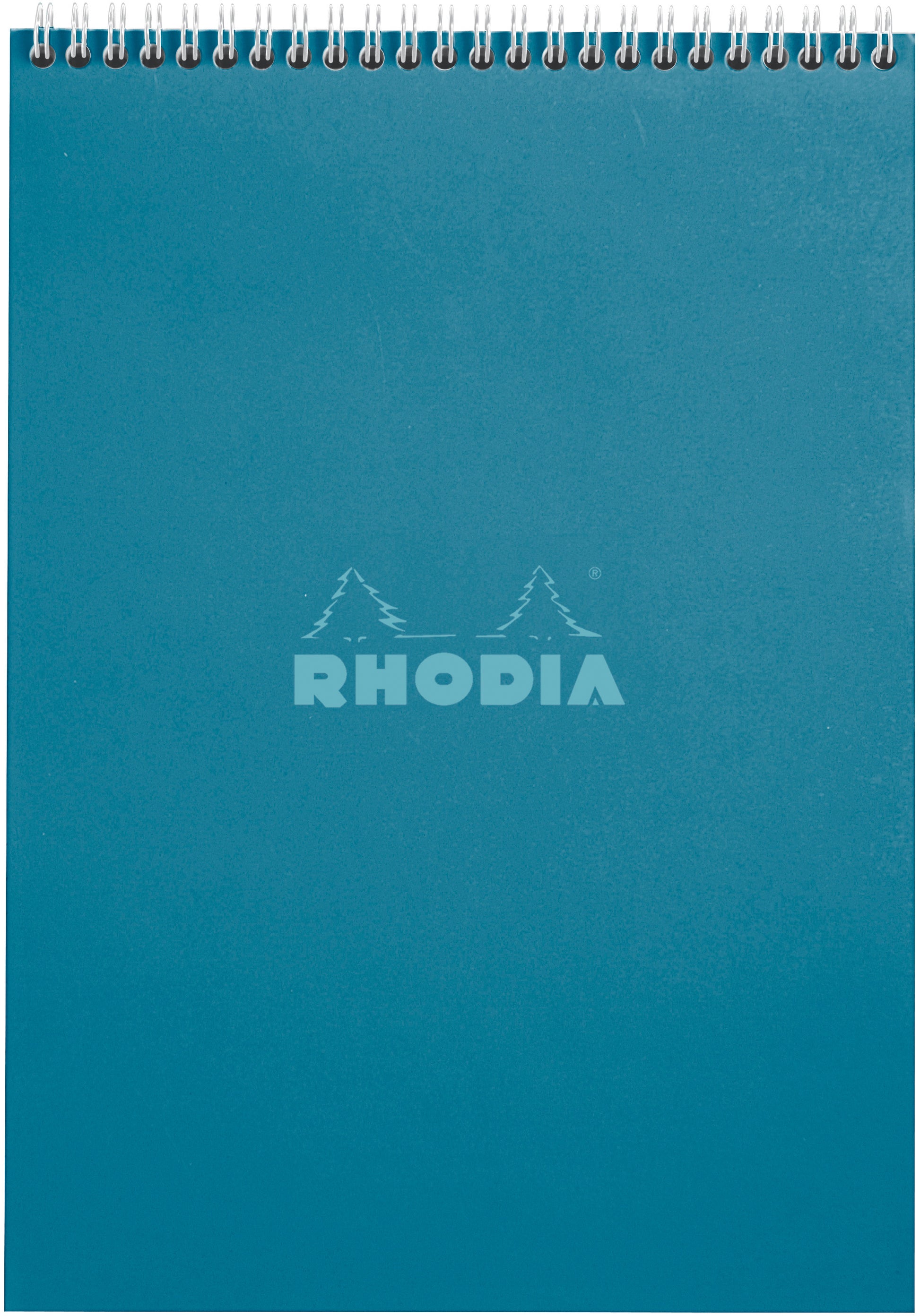 Rhodia Spiralbuch – A4 – liniert – 80 Blatt – 80 g/m² – Doppelspirale, mikroperforiert, Papprücken, grün, FSC