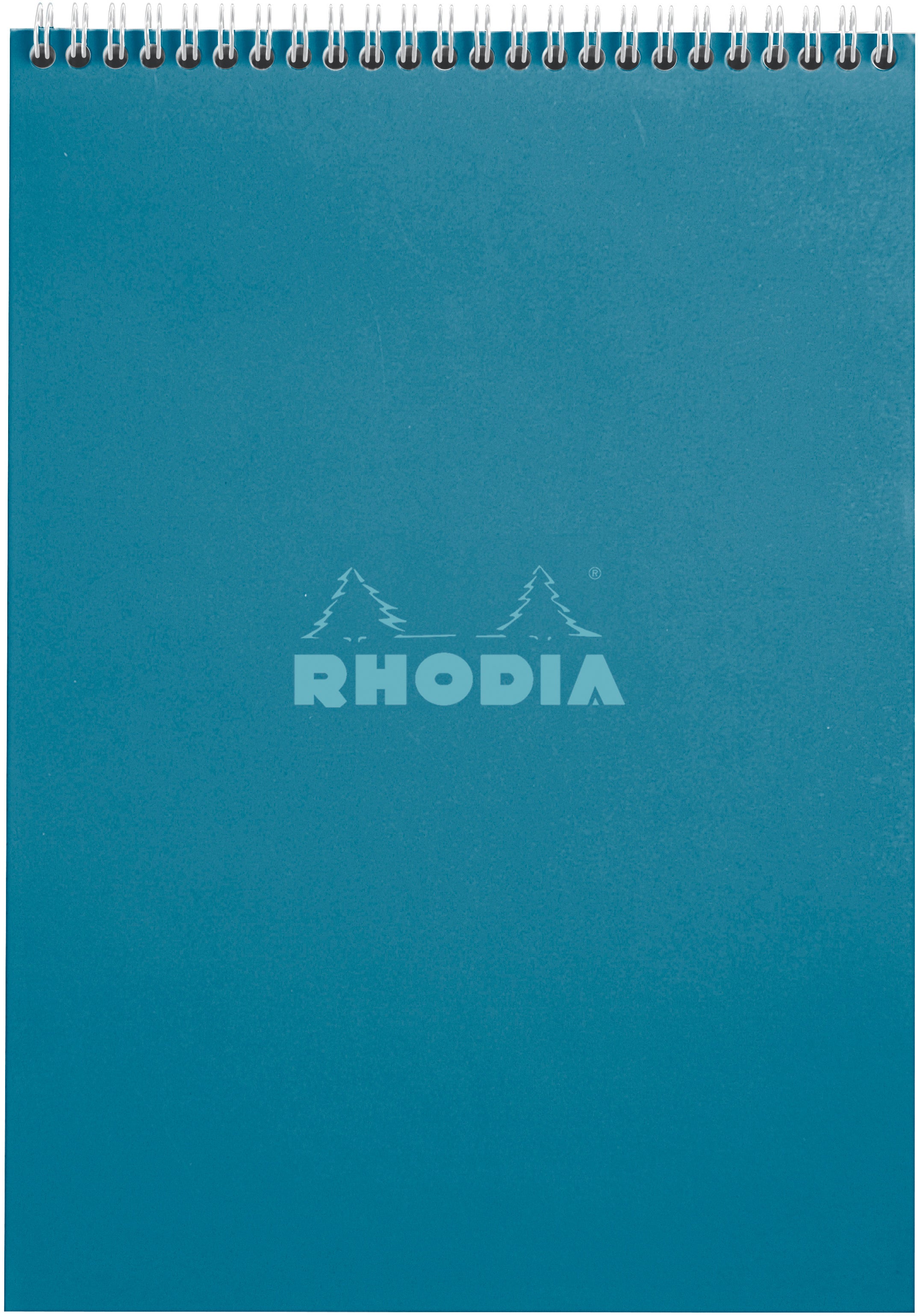 Rhodia Spiralbuch – A4 – liniert – 80 Blatt – 80 g/m² – Doppelspirale, mikroperforiert, Papprücken, grün, FSC