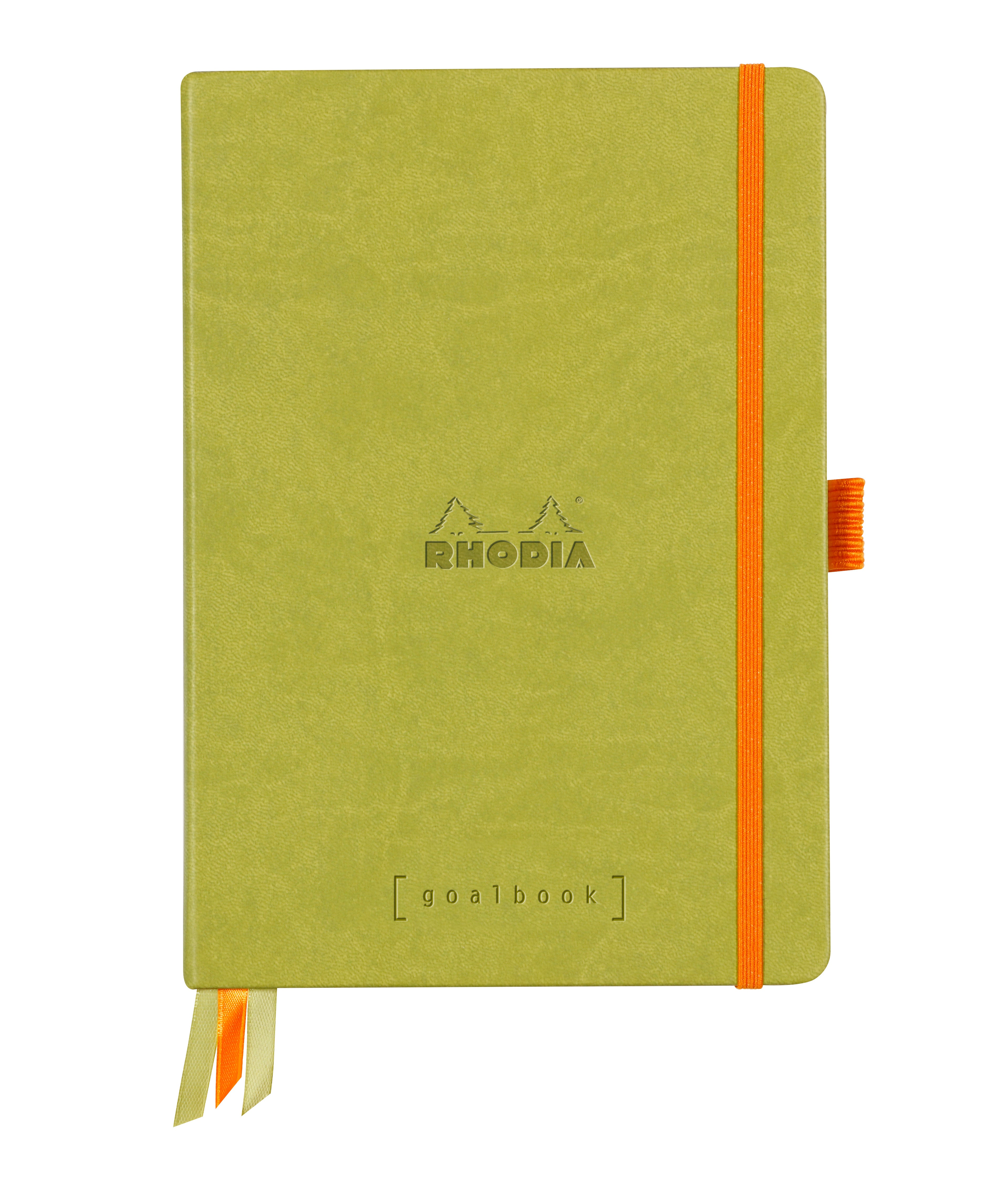 Rhodia Goalbook Bullet Journal – A5 – punktiert – 240 Seiten – Hardcover, Gummiband, Stiftschlaufe, anisgrün