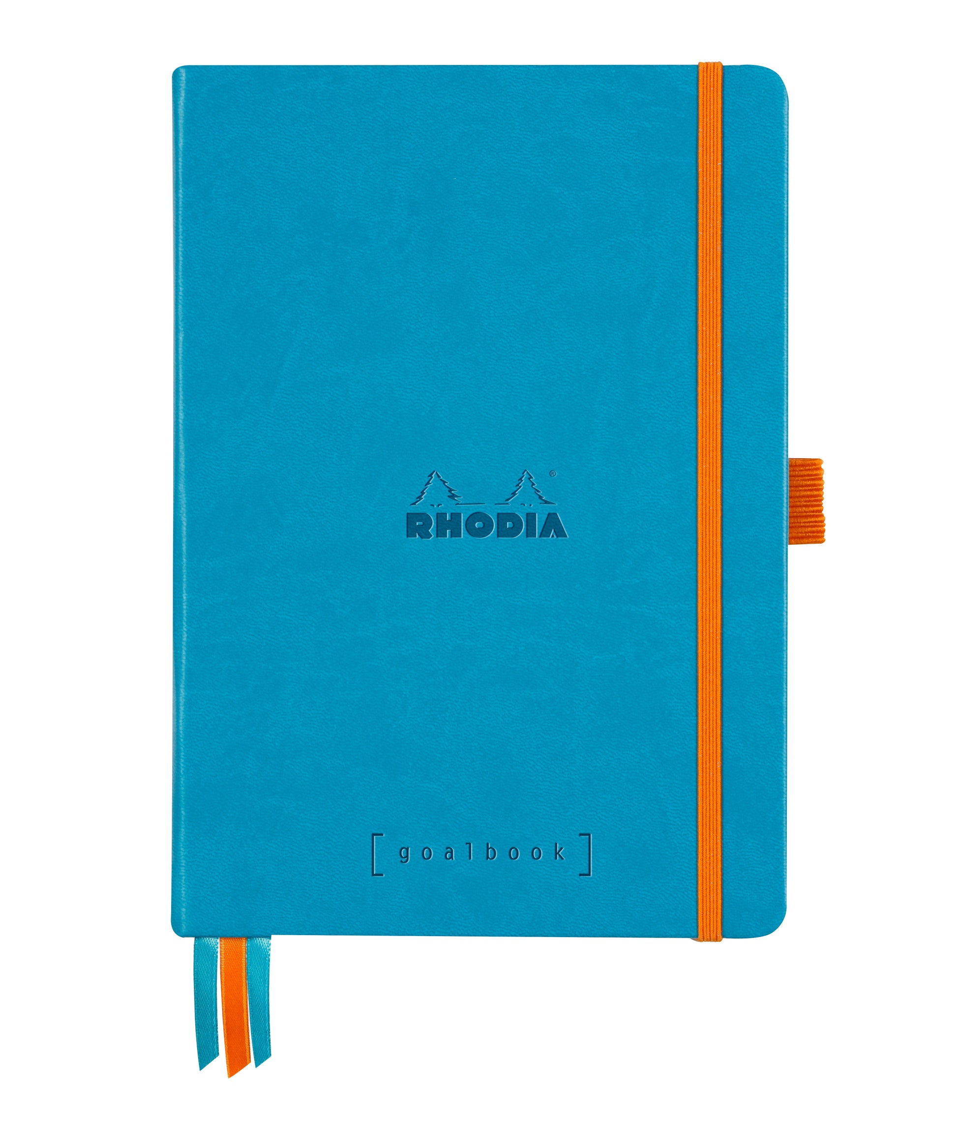 Rhodia Goalbook Notizbuch – A5 – punktiert – Hardcover, Gummiband, Bleistifthalter – türkis