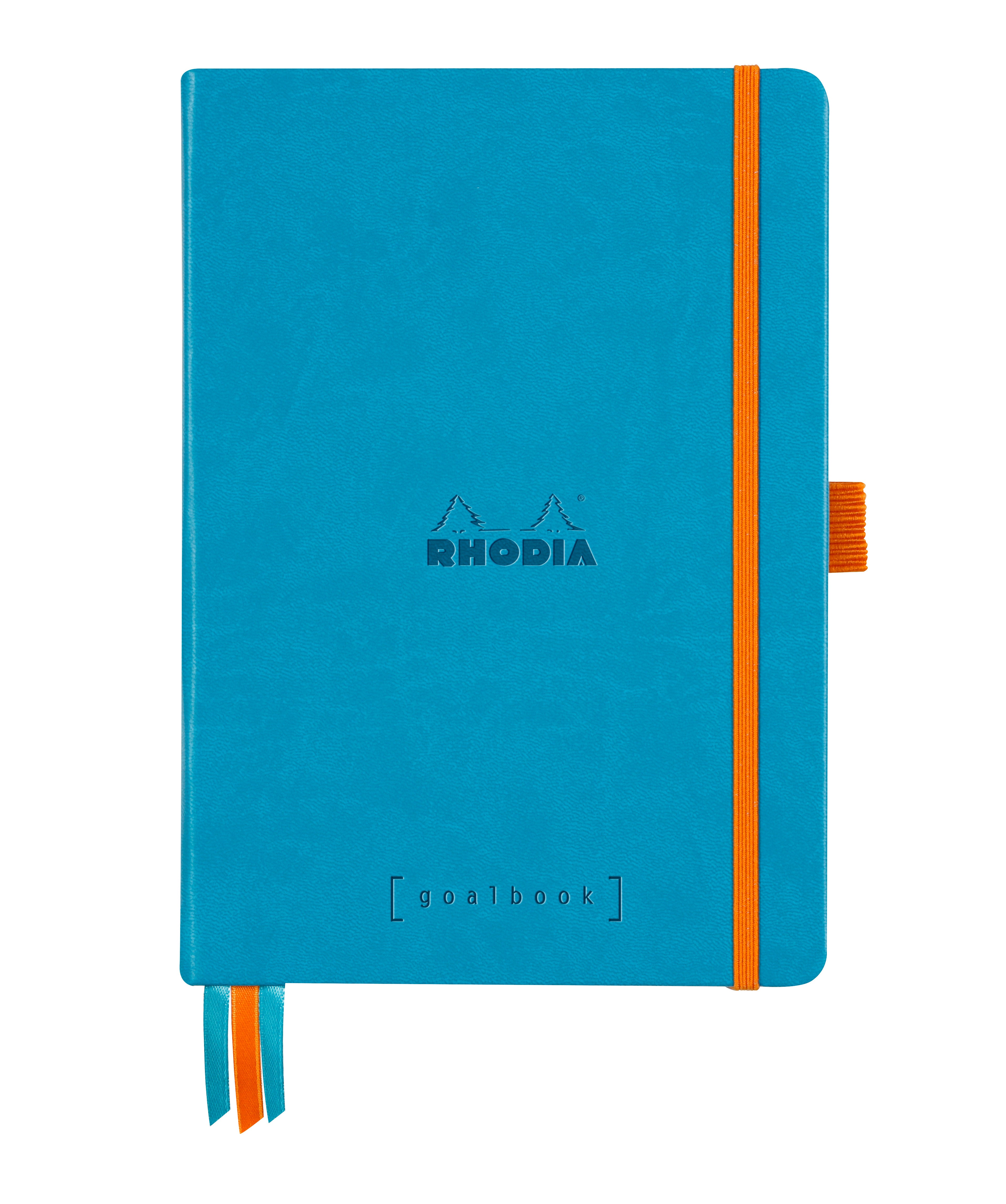 Rhodia Goalbook Notizbuch – A5 – punktiert – Hardcover, Gummiband, Bleistifthalter – türkis