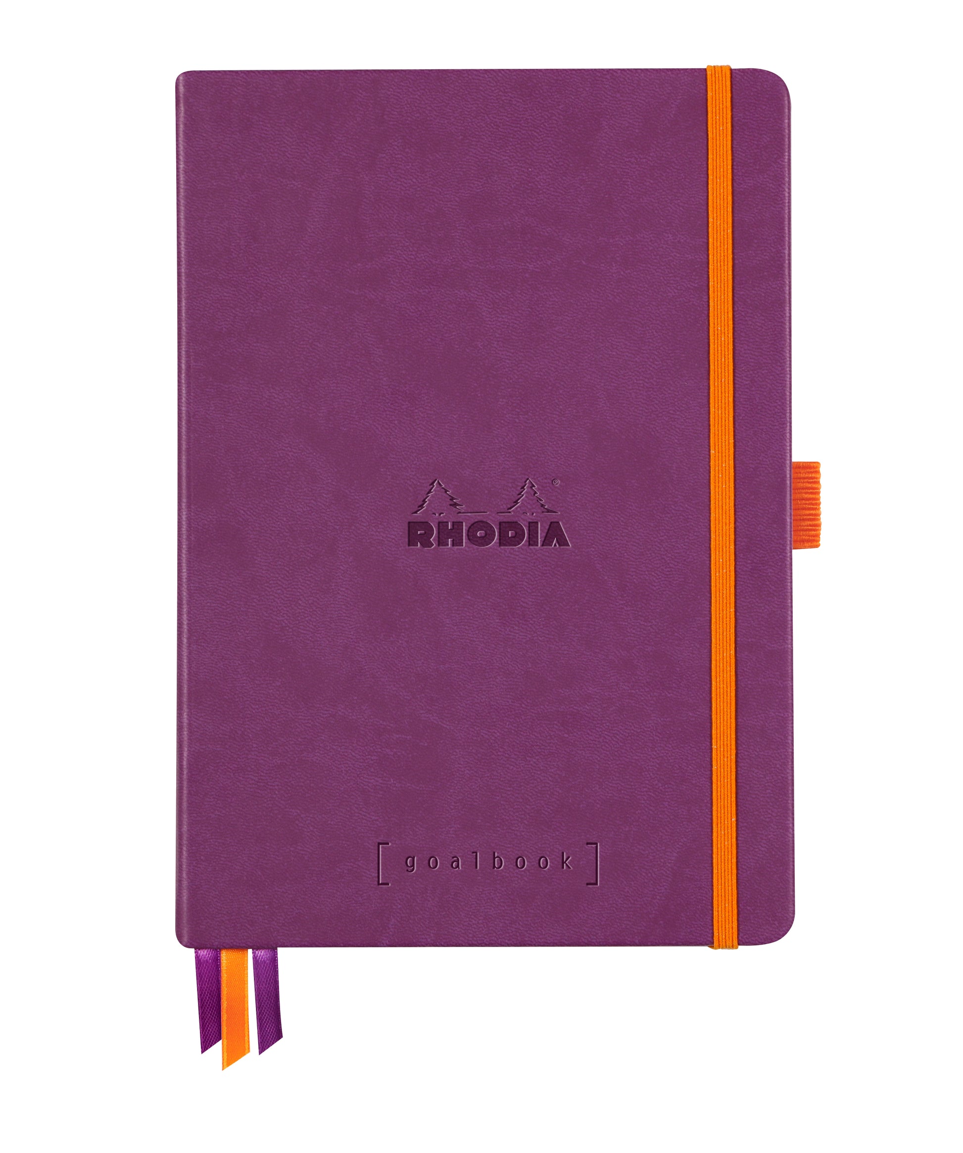 Rhodia Notizbuch – 155 × 220 mm – punktiert – 144 Seiten – Hardcover, Gummiband, Lesezeichenbänder – violett