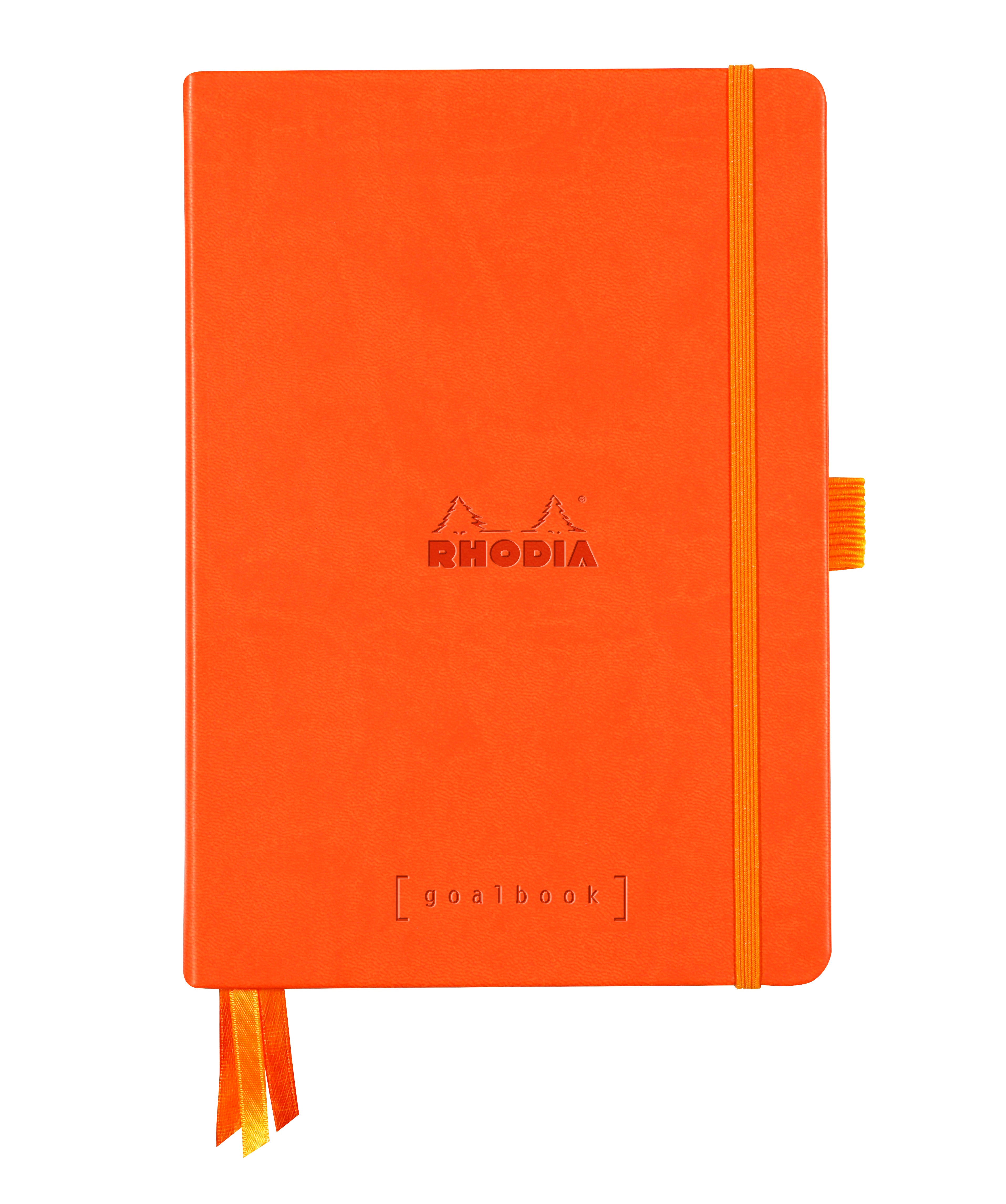 Rhodia Goalbook Bullet Journal – A5 – punktiert – Hardcover, Gummiband, Stiftschlaufe, Mandarine