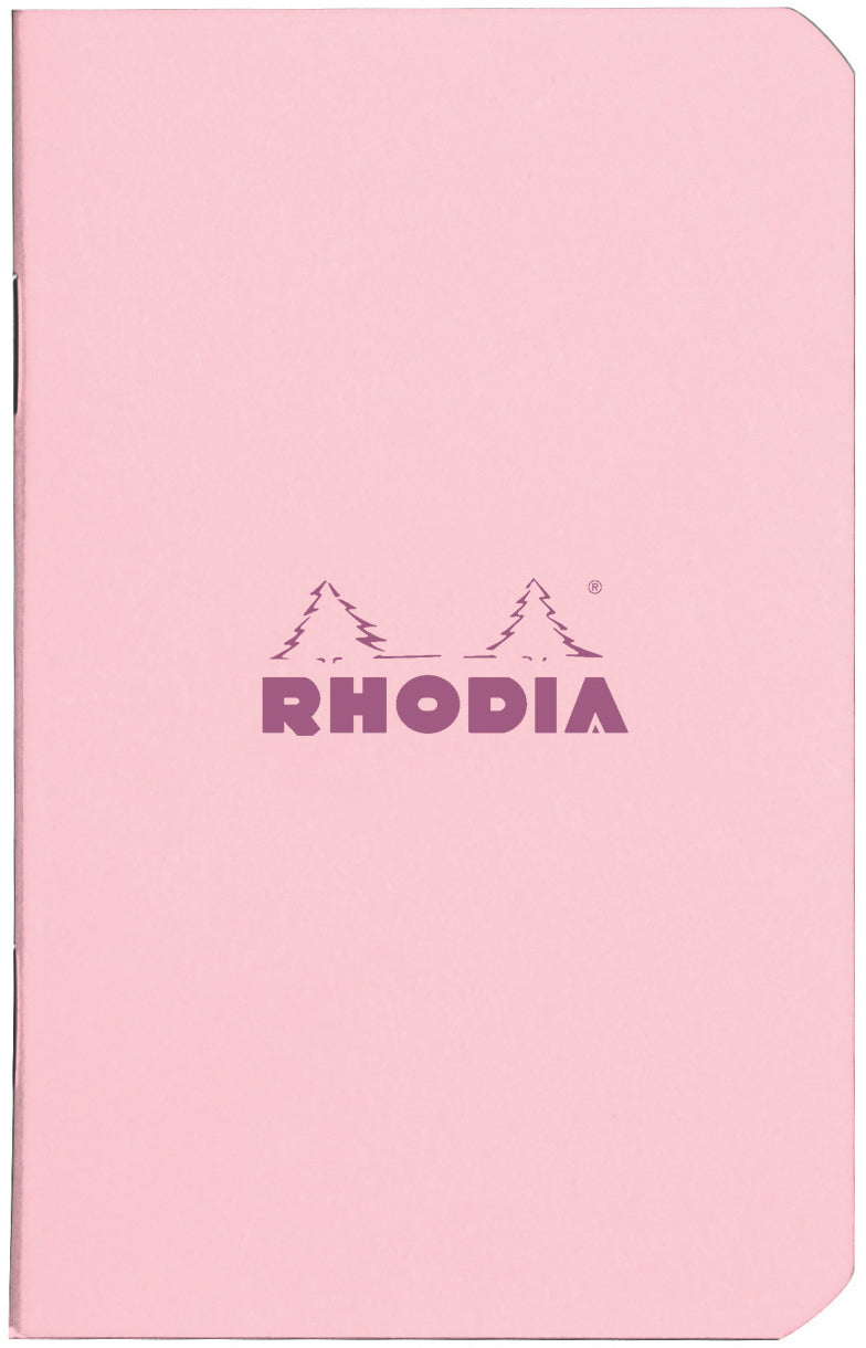 Rhodia Notizheft – A7 – 80 g/m² – gebunden, beschichteter Umschlag, Clairefontaine-Papier, rosa, FSC