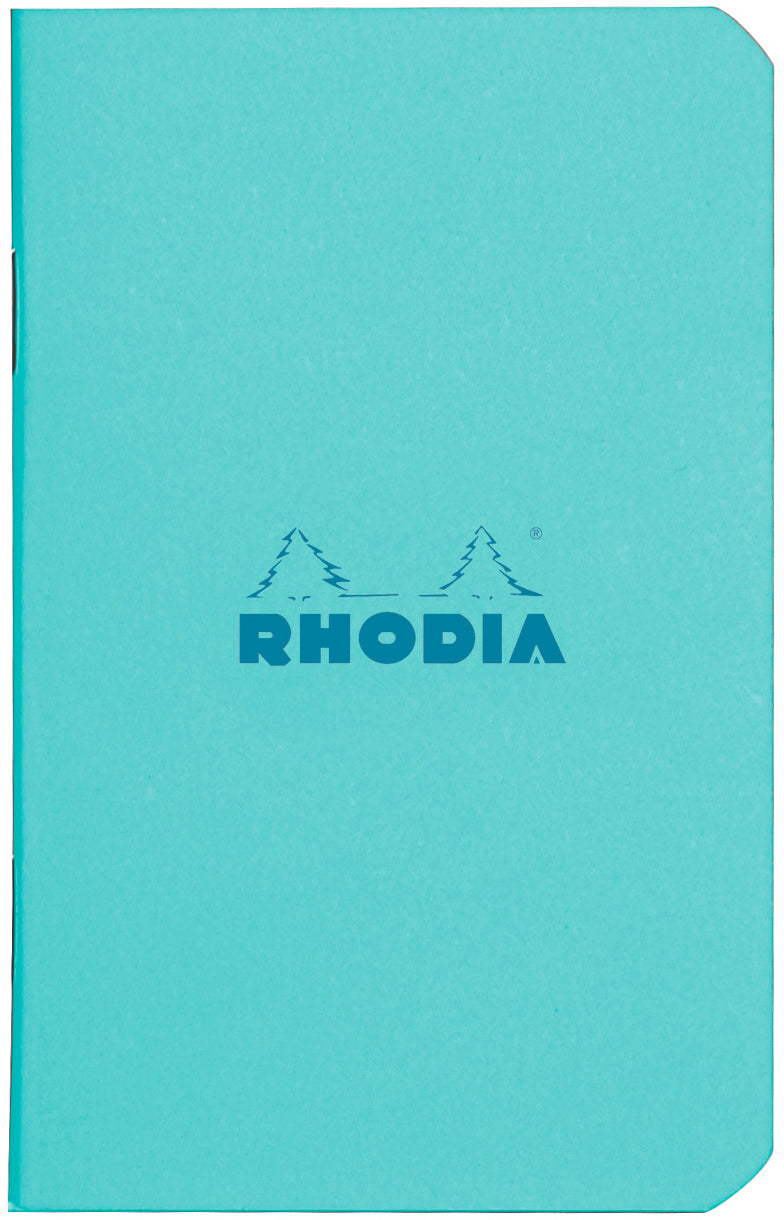 Rhodia Couleurs Notizheft – A7 – liniert – 80 Blatt – 80 g/m² – geheftet, Blau, FSC