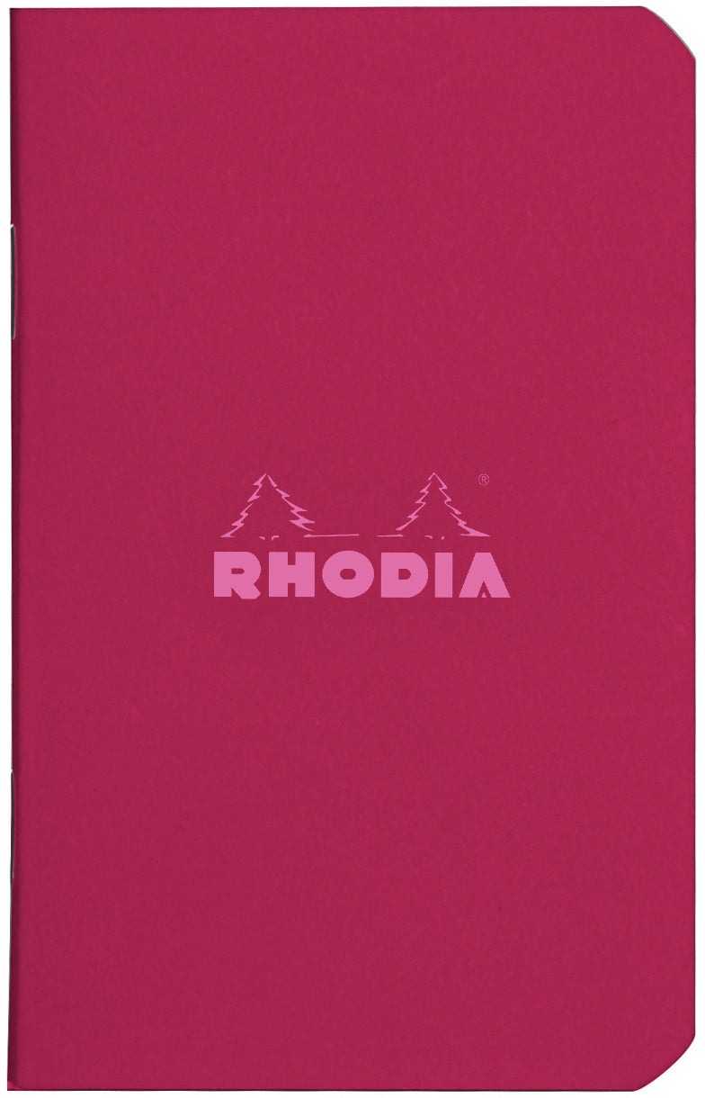 Rhodia Couleurs Notizheft – A7 – liniert – 80 Blatt – 80 g/m² – gebunden, rot, FSC