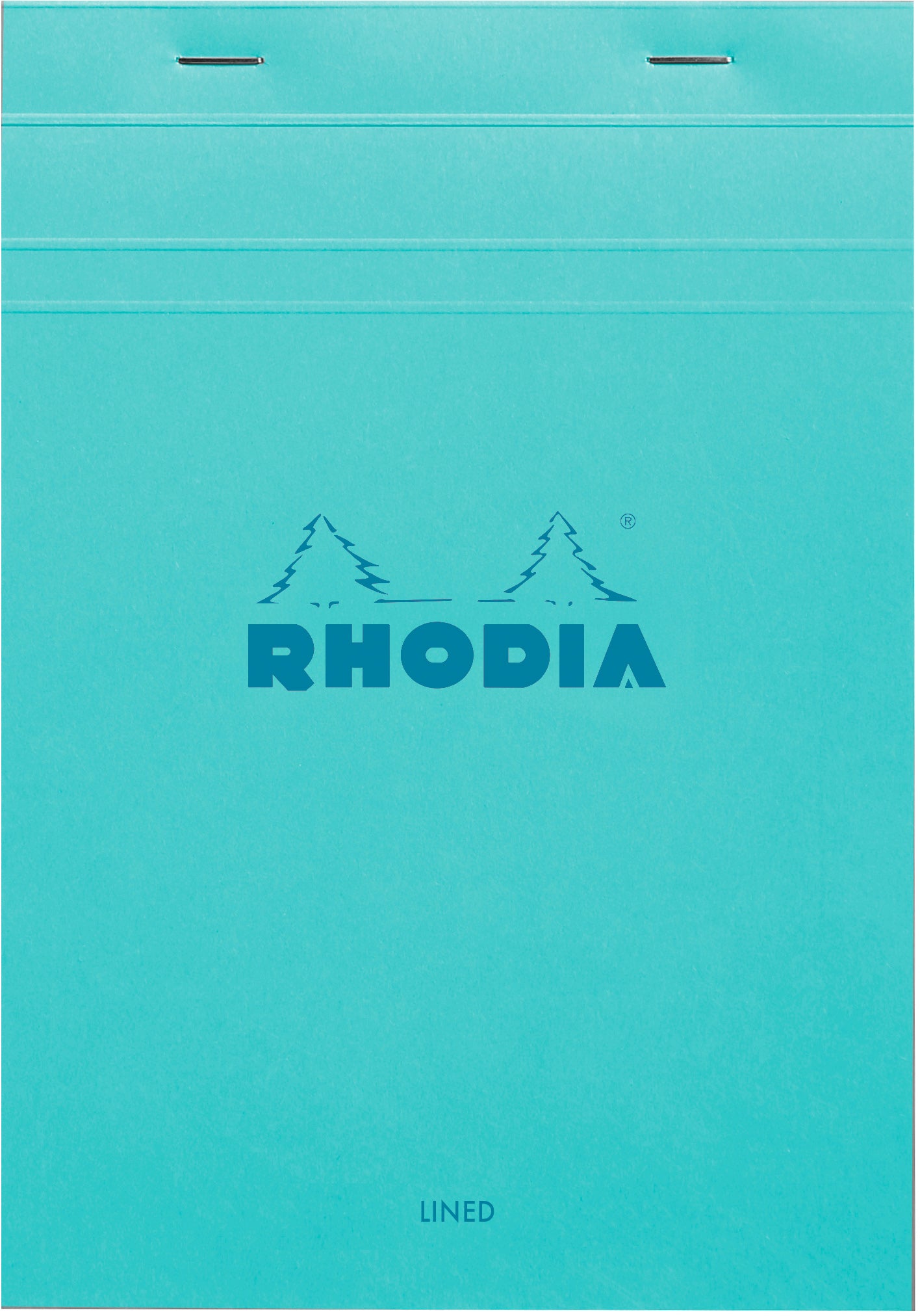Rhodia Notizblock – A5 – geheftet, mikroperforiert, stabiler Papprücken, wasserdichter Deckel, blau, FSC