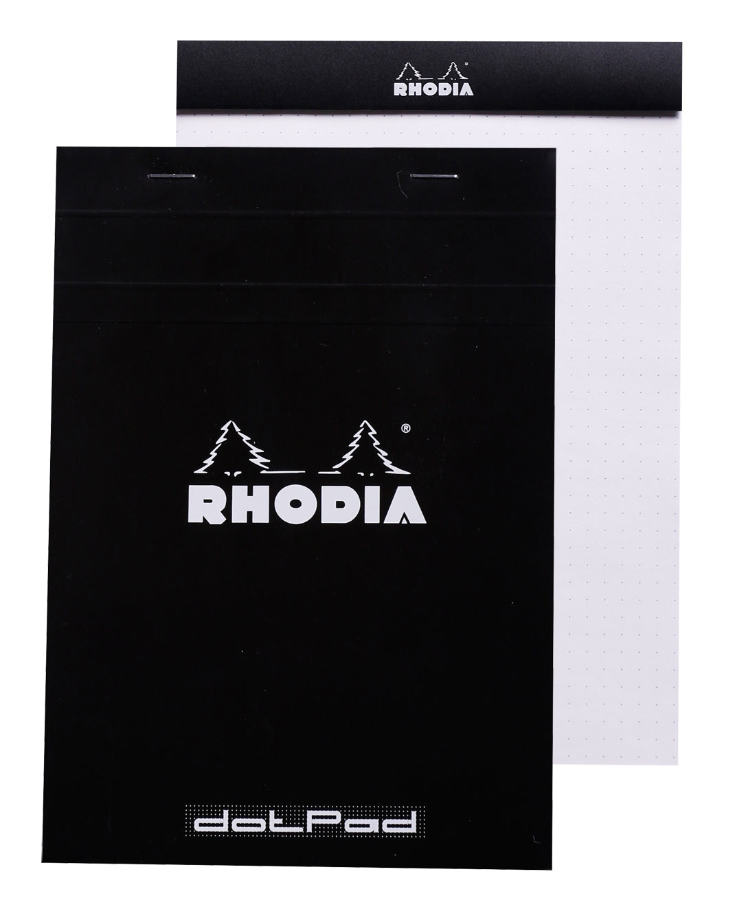 Rhodia dotPad Notizblock – A5 – punktiert – 80 Blatt – 80 g/m² – kopfseitige Heftung, schwarz