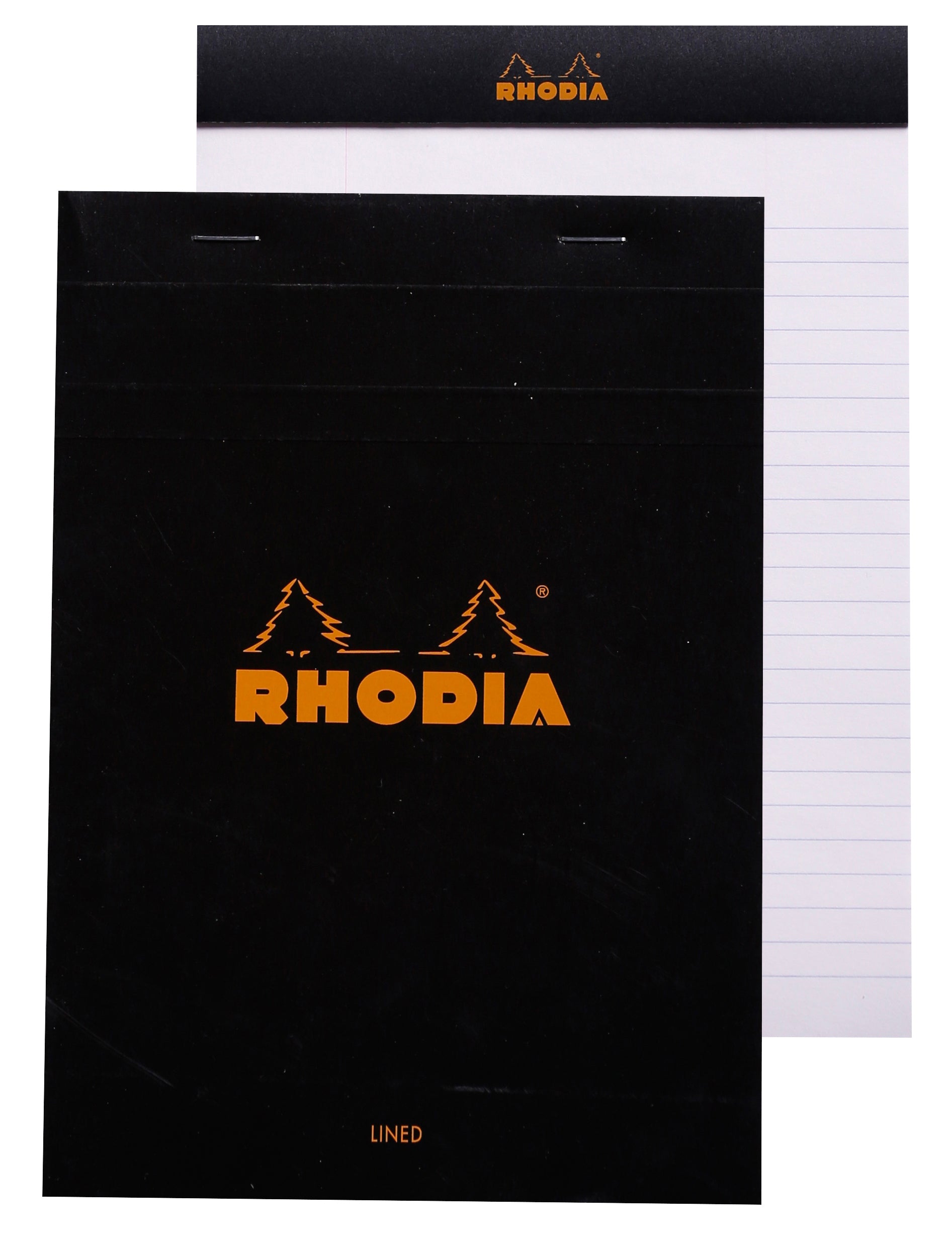 Rhodia Notizblock – A5 – liniert – Kartonrücken, schwarz, PEFC