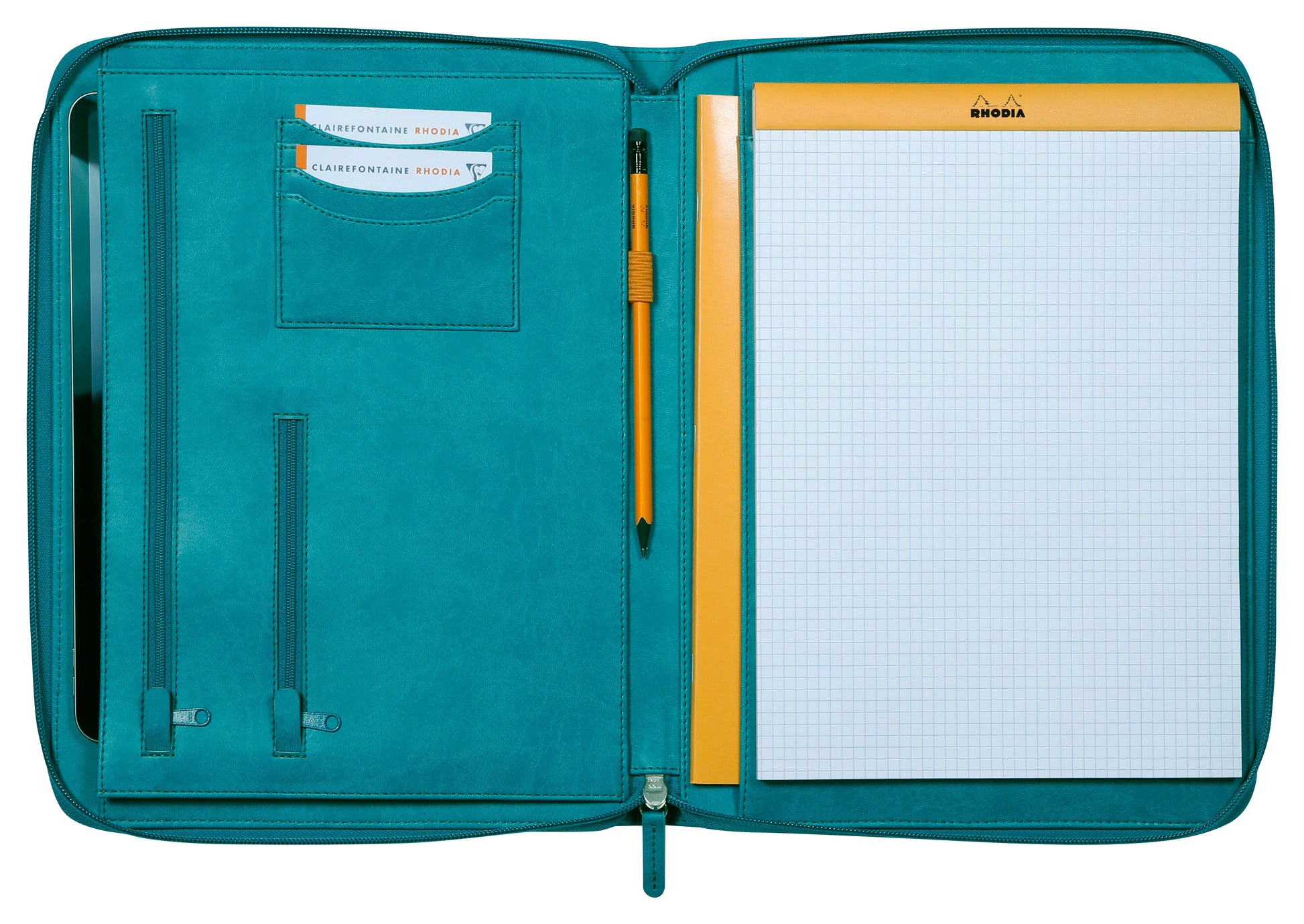 Rhodia Schreibmappe für A4, Reissverschluss, Kunstleder