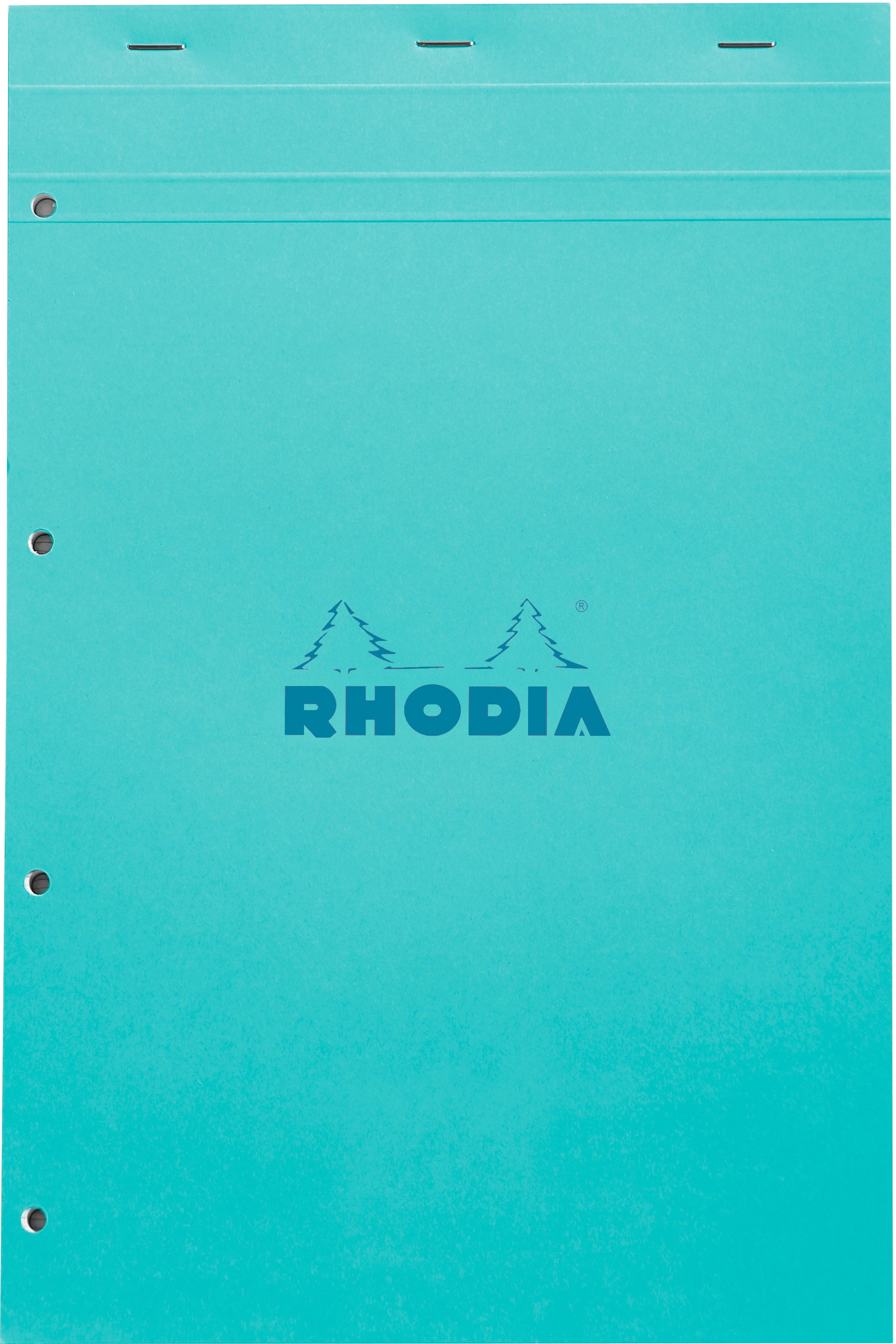 Rhodia Notizblock – A4+ – kopfgeheftet, mikroperforiert, wasserdichter Umschlag, stabiler Papprücken, blau, FS