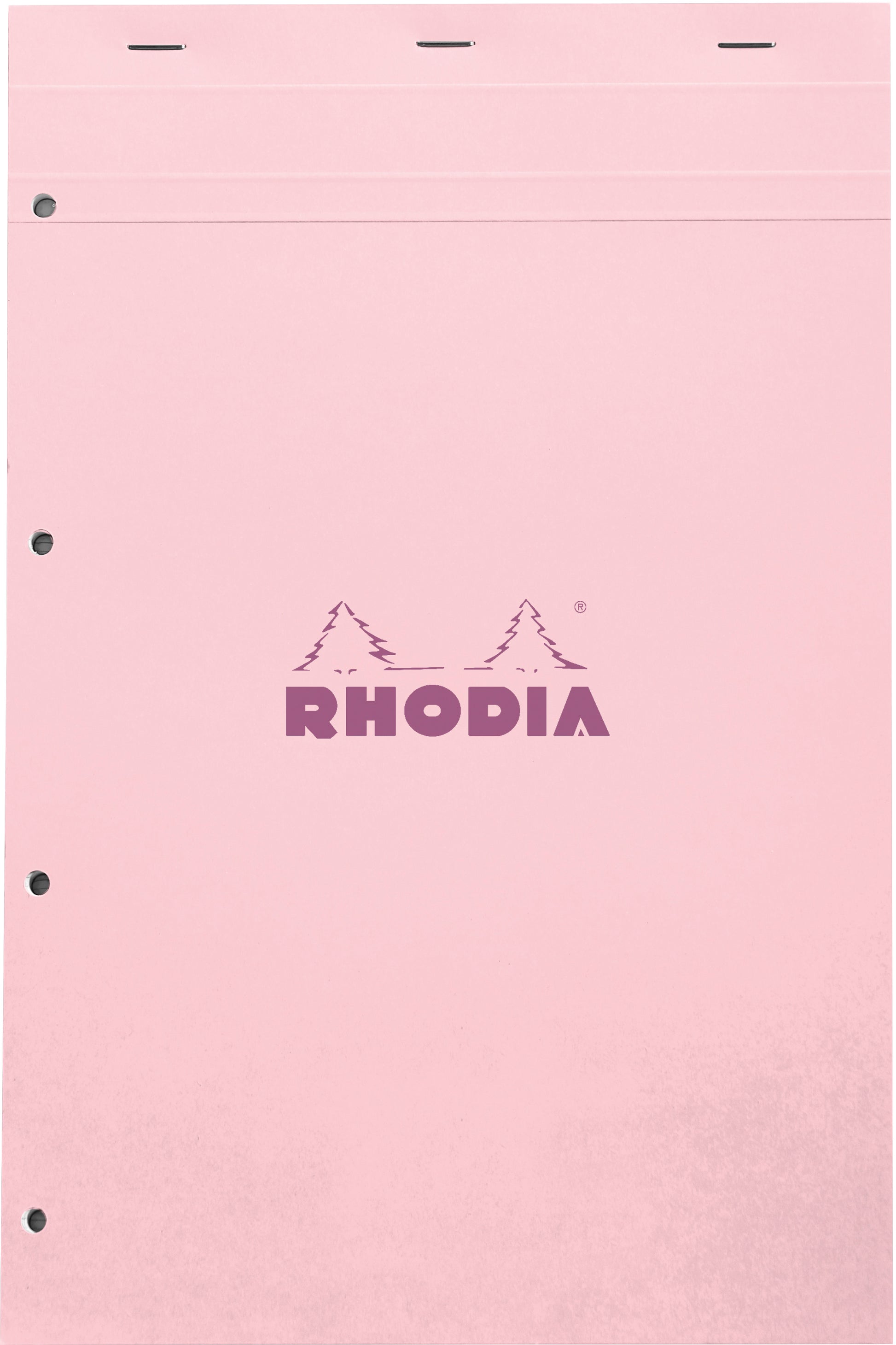 Rhodia Notizblock – A4+ – mikroperforiert, wasserdichter Deckel, stabiler Papprücken, rosa, FSC