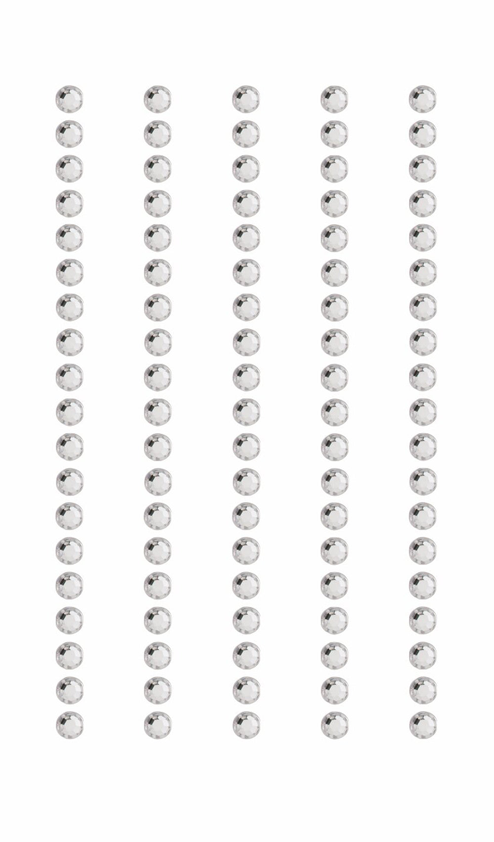 Rico Design Strass-Sticker 4 mm – 7 × 15 cm, crystal – 1 Bogen, selbstklebend