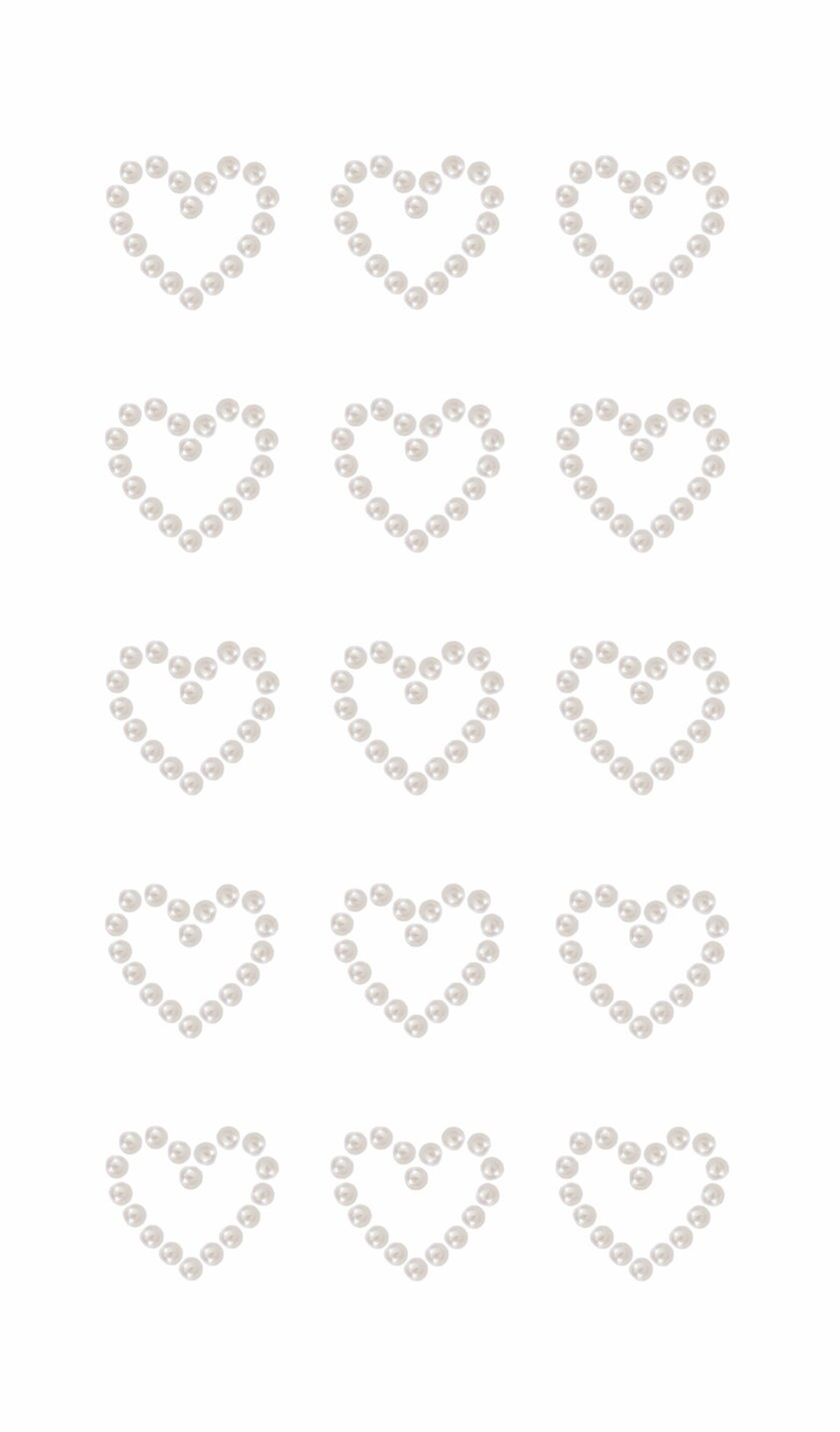 Rico design Perlensticker, Herzen, 1 Bogen, 7 × 15,5 cm