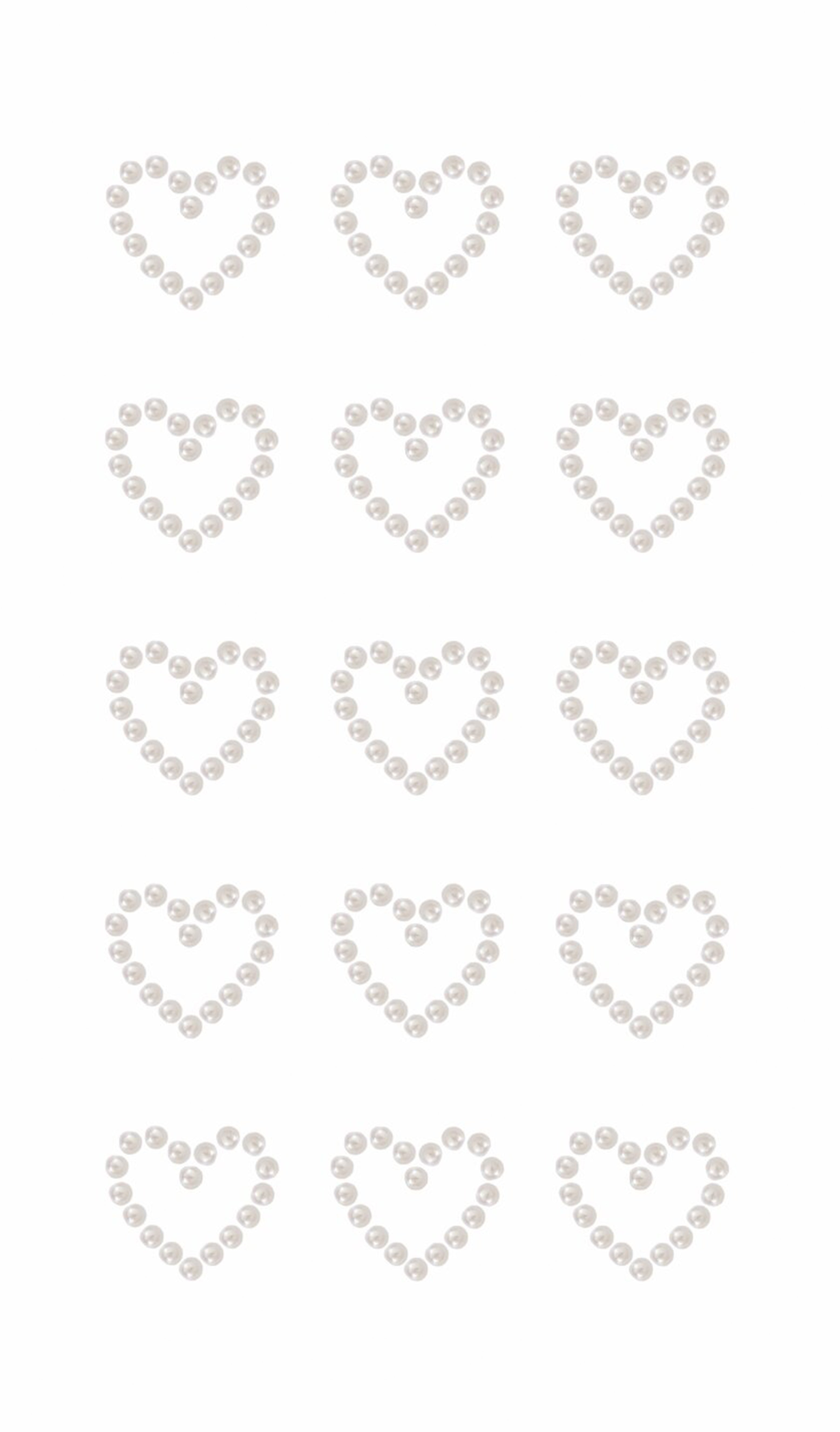 Rico design Perlensticker, Herzen, 1 Bogen, 7 × 15,5 cm