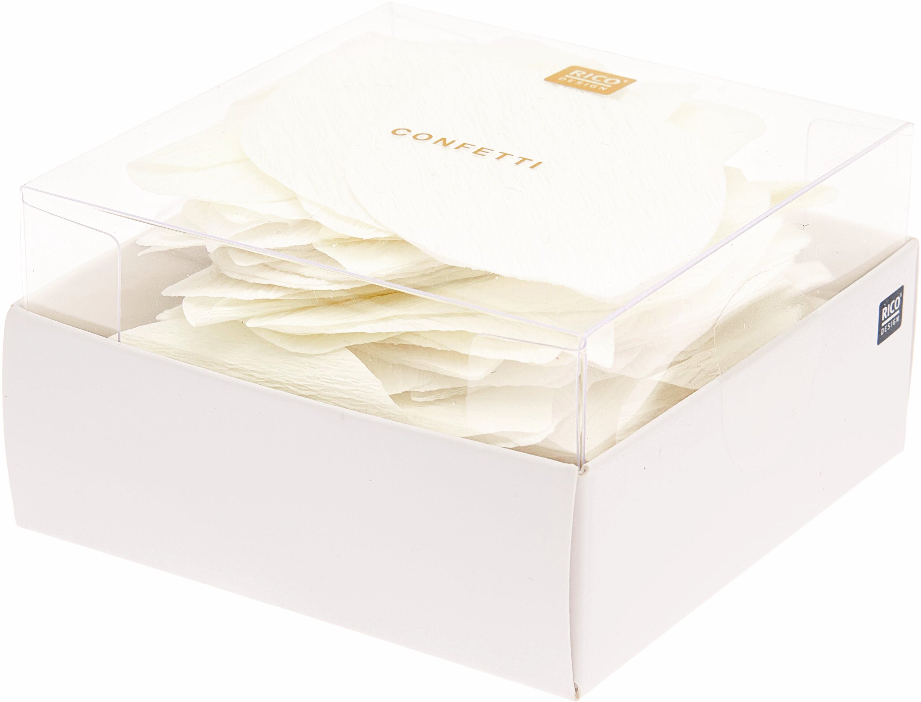 Rico design Konfetti Rosenblätter – Weiss – 4,5 × 7 cm – Papier – 20 g