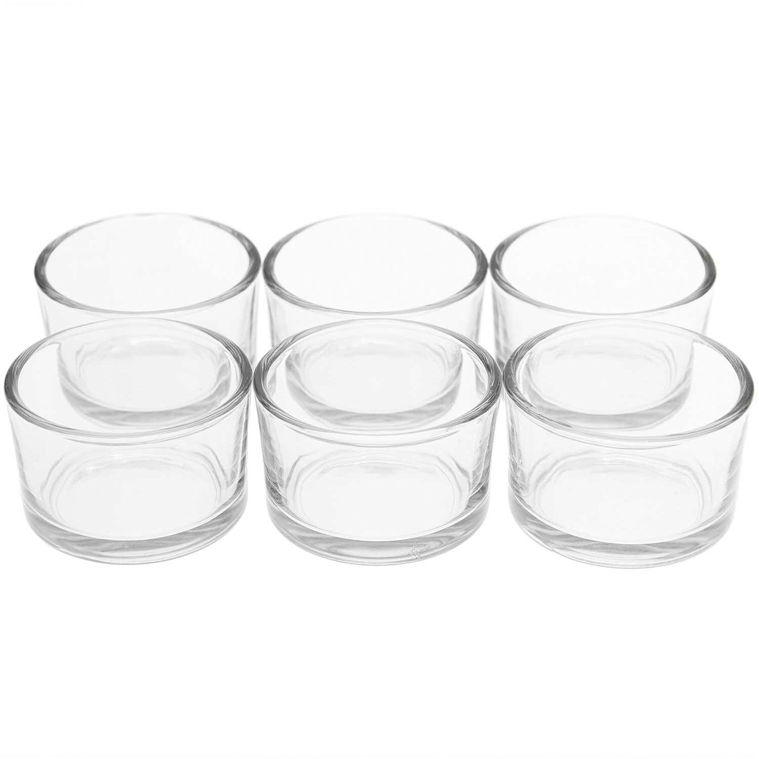 Rico Design Teelichtgläser – Glas – Ø 5,2 × 3,3 cm – 6-teilig