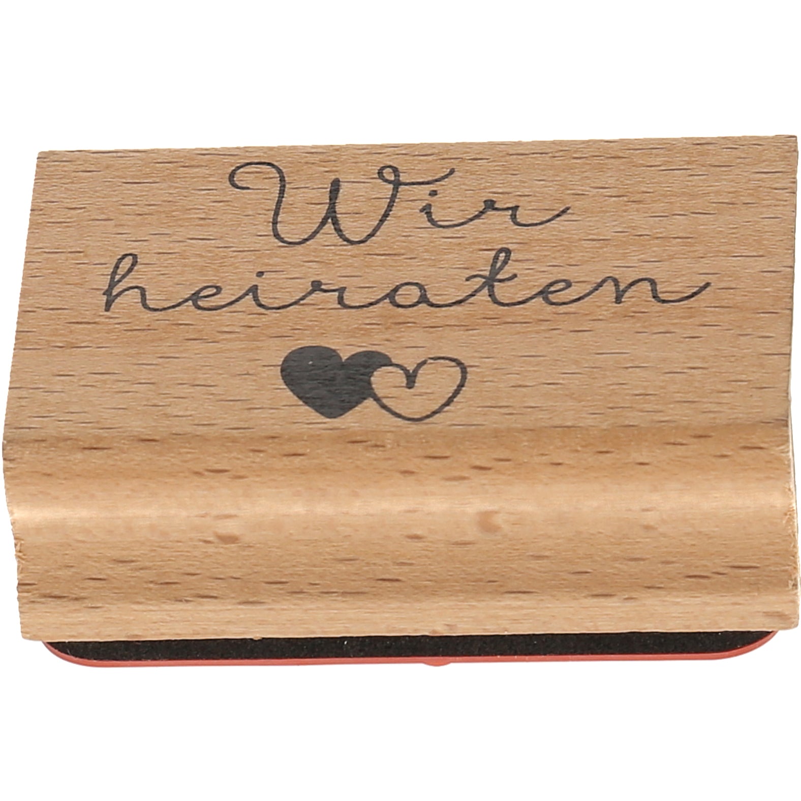 Rico design Motivstempel – Wir heiraten – Holz – 60 × 40 mm