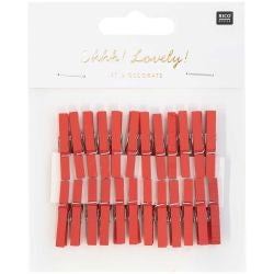 Rico design Holzklammer, 12,5 × 10,0 × 0,1 cm, rot