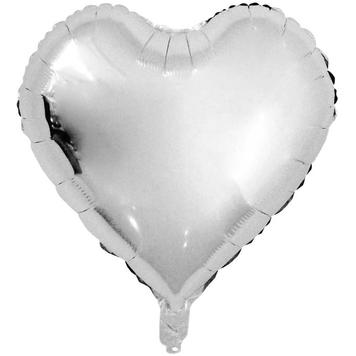 Rico Design Folienballon Herz – Silber – 36 cm – Folie