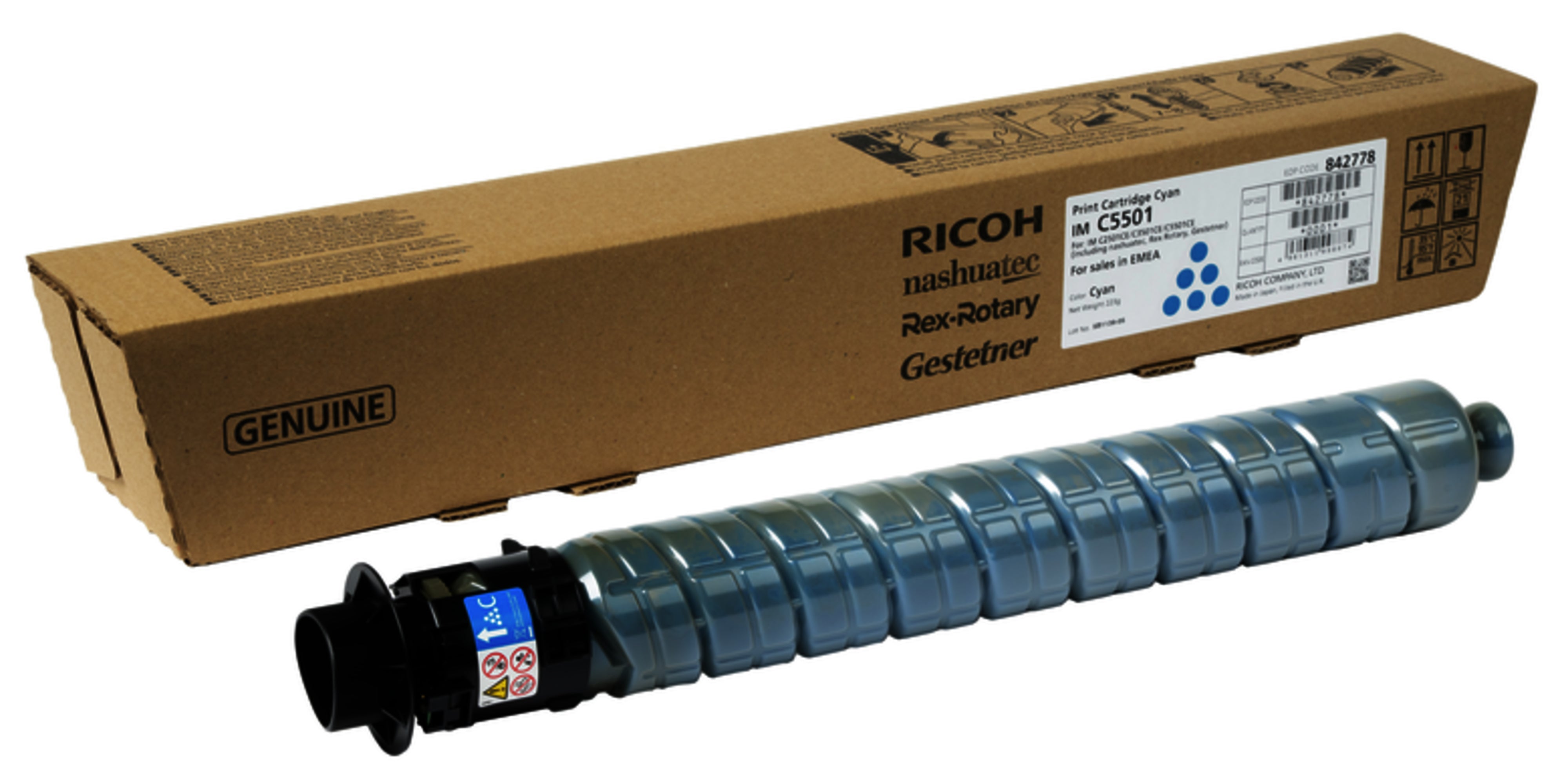 Ricoh IM C5501 (842778) Cyan Toner – Original – 11'000 Seiten – für Ricoh