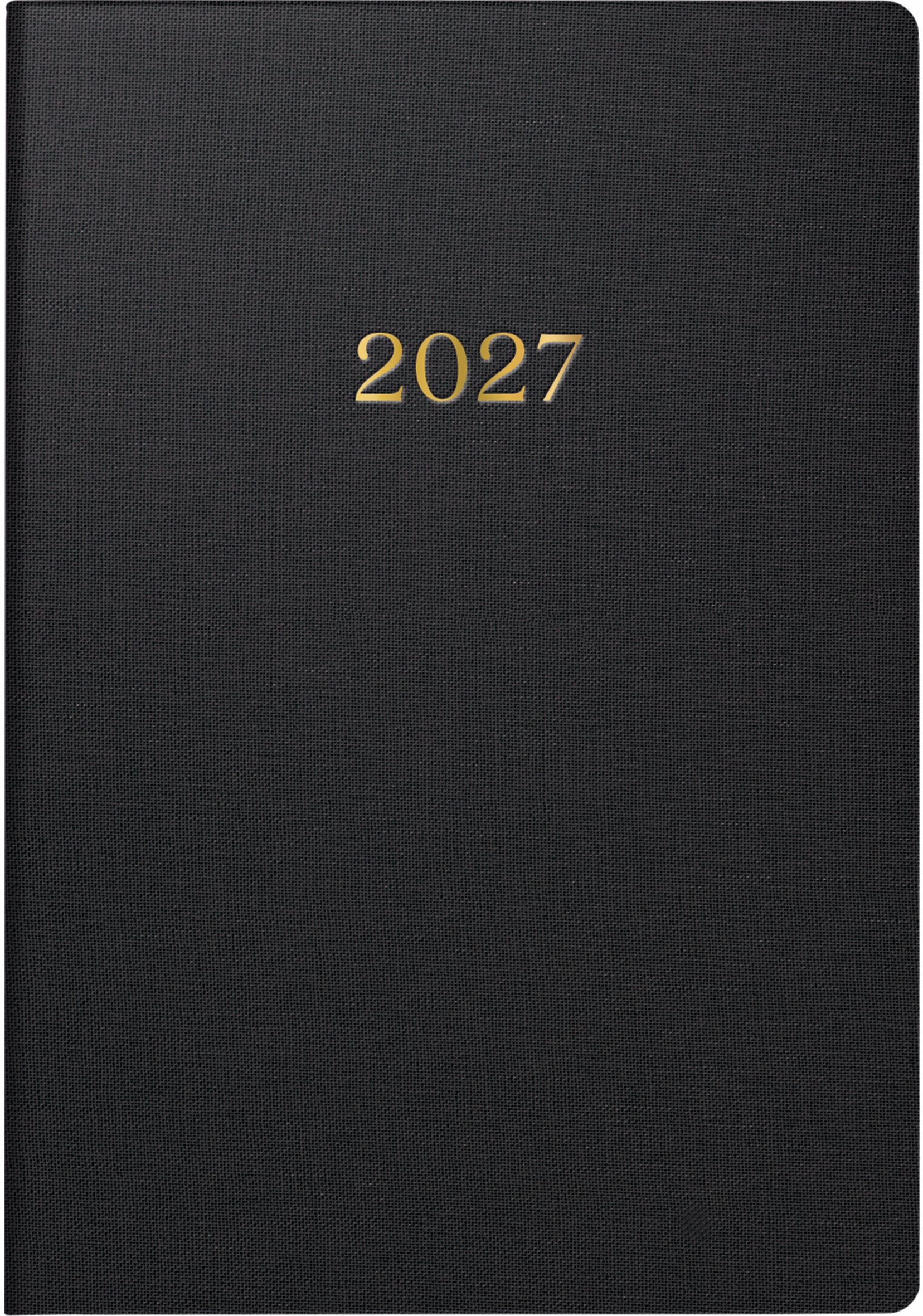 Ridoide Partner/Industrie I – Wochenagenda 2027, 1 Woche/2 Seiten, 8,0 × 11,7 cm, Schwarz