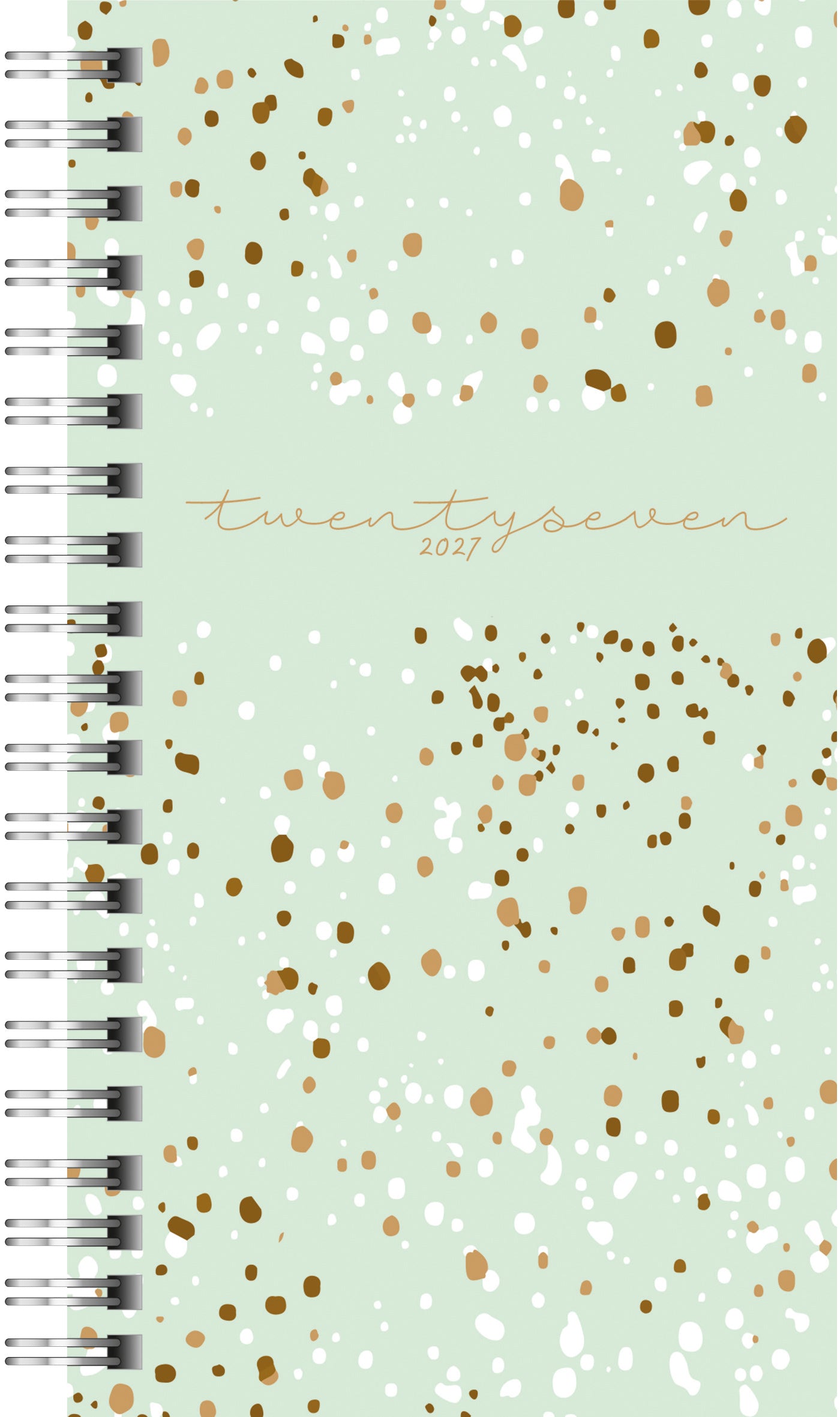 Ridoide Timing 2 – Wochenagenda 2027, 1 Woche/2 Seiten, 11,5 × 18,0 cm, mehrsprachig, Confetti