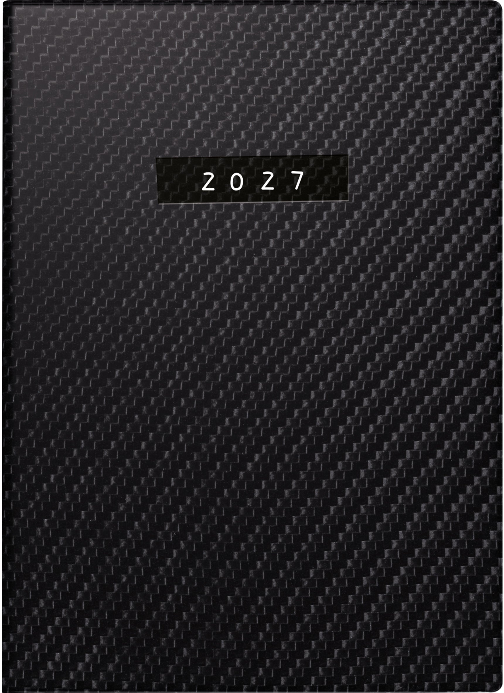 Ridoide Technik III – Tagesagenda 2027, 1 Tag/1 Seite, 10,5 × 14,5 cm, Schwarz