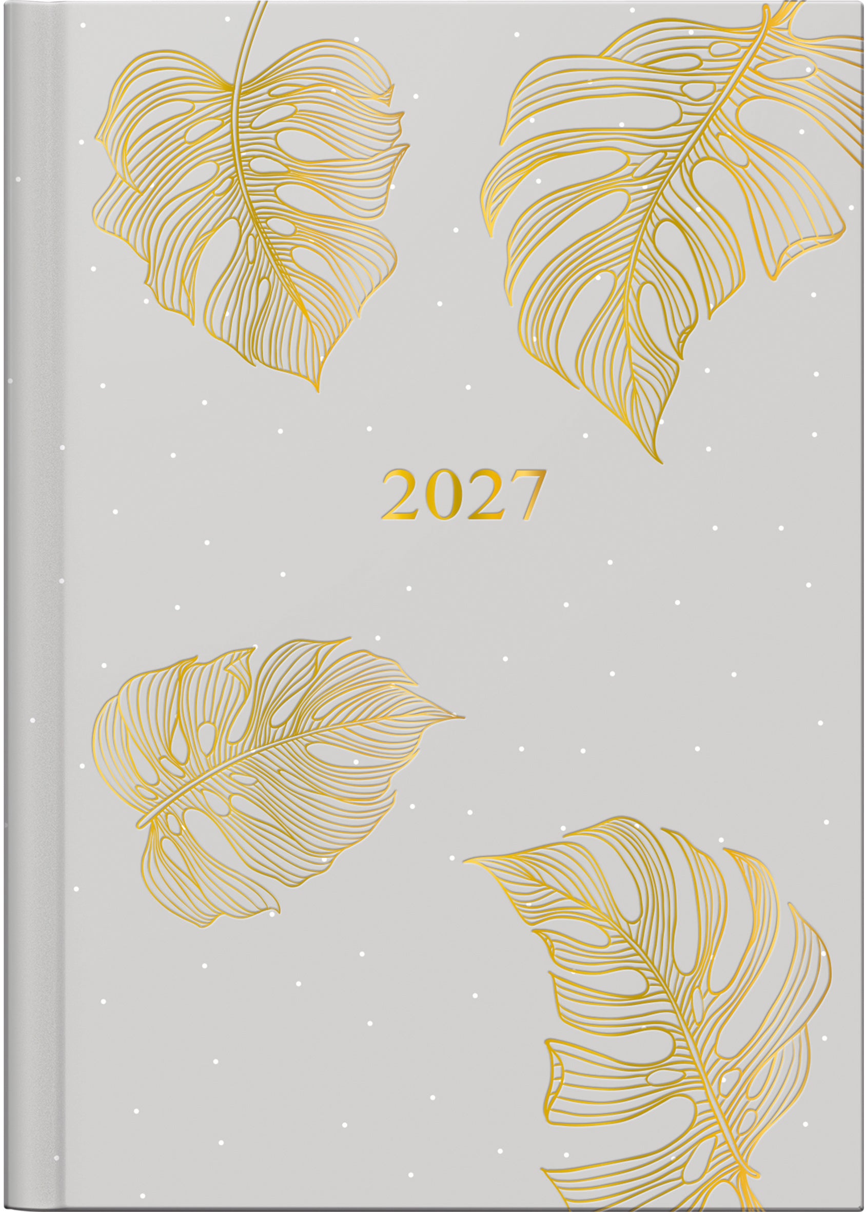 Ridoide Technik III – Tagesagenda 2027, 1 Tag/1 Seite, 10,5 × 14,6 cm, Monstera