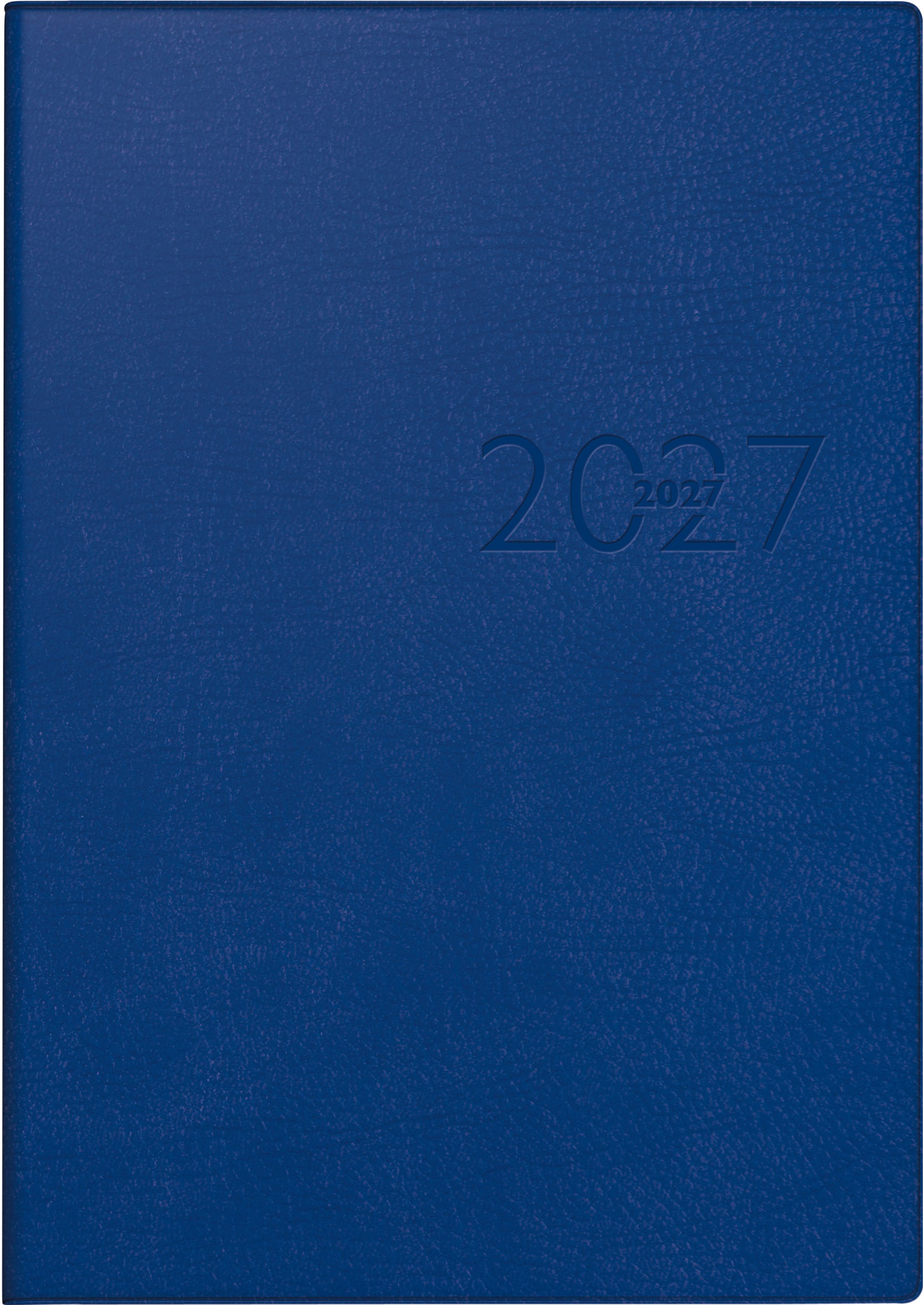 Ridoide Studioplan International – Wochenagenda 2027, 1 Woche/2 Seiten, 17,6 × 24,7 cm, Blau