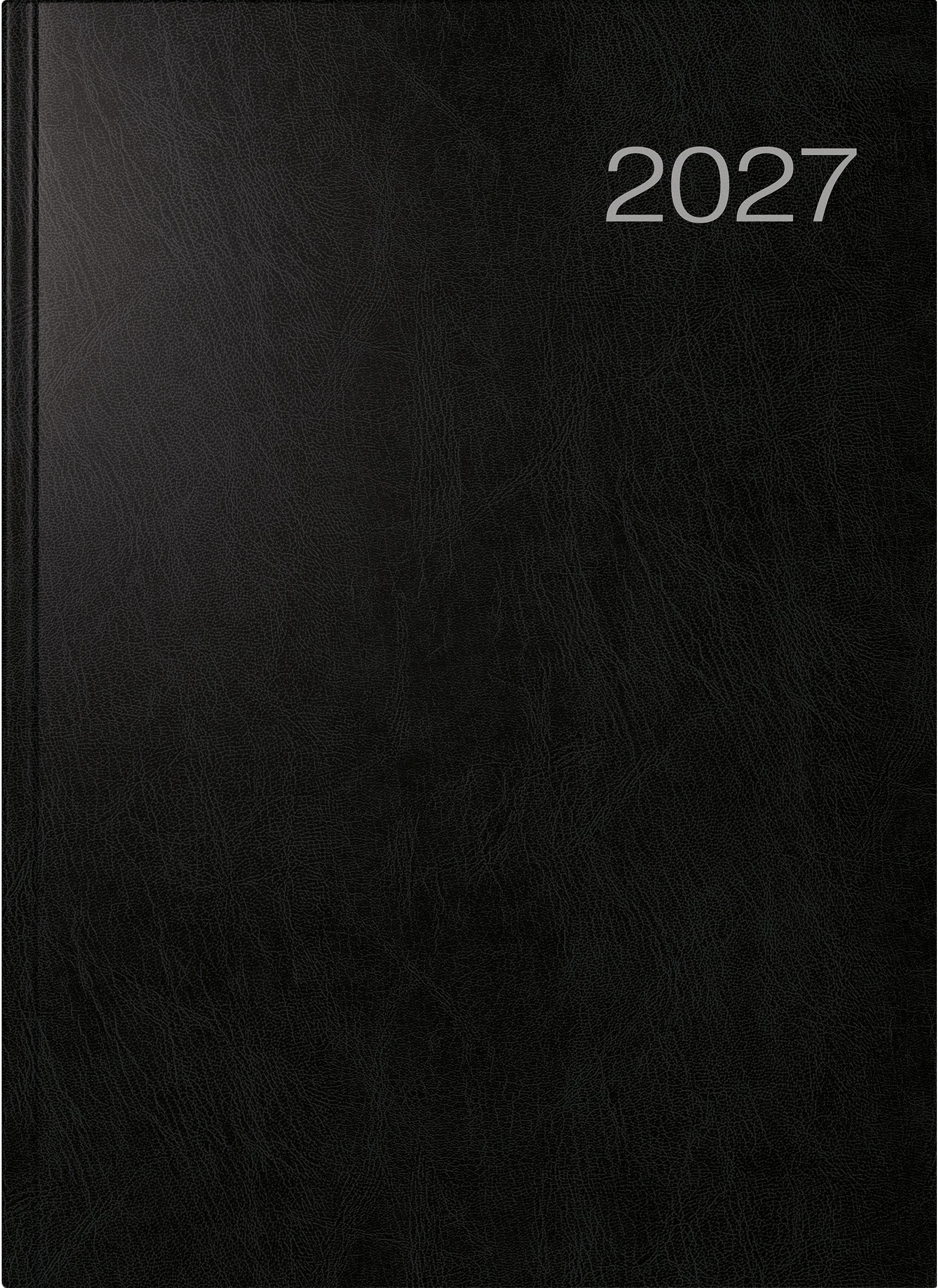 Ridoide Conform Balacron – Tagesagenda 2027, 1 Tag/1 Seite, 21,5 × 29,6 cm, schwarz