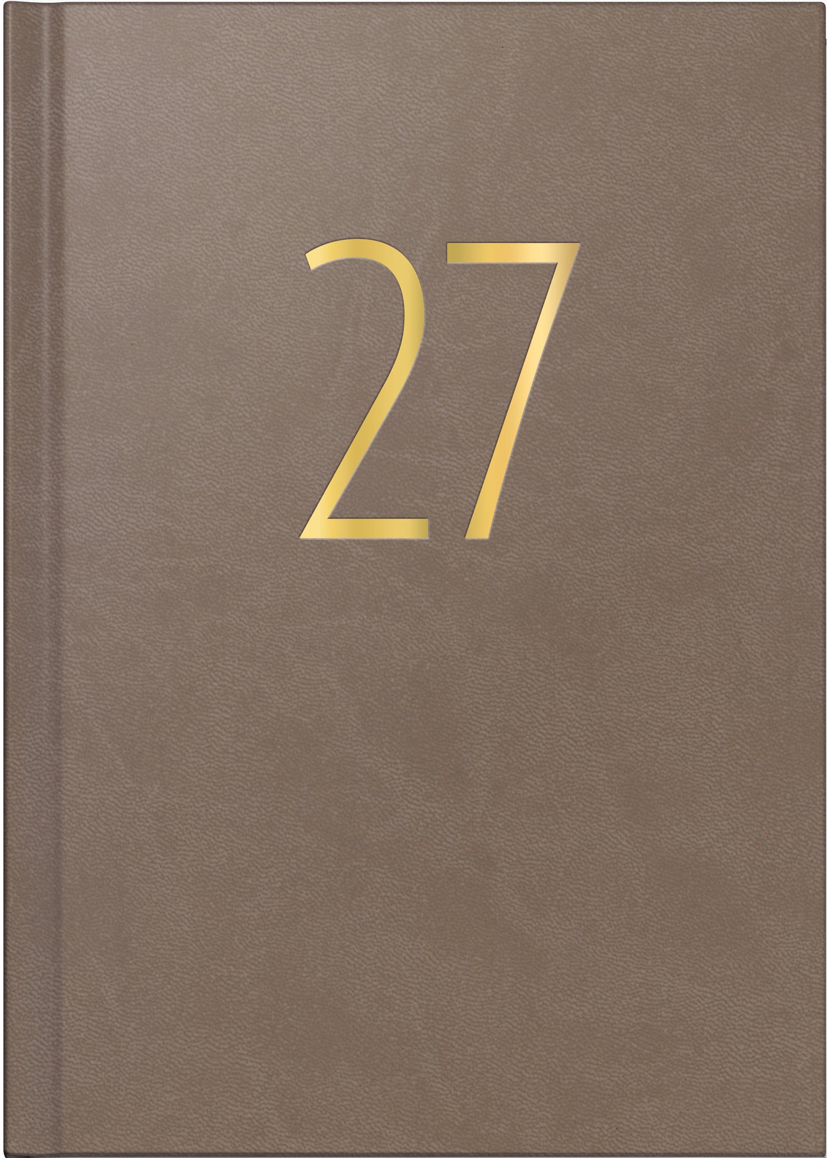 Ridoide Design Line – Tagesagenda 2027, 1 Tag/1 Seite, Browny