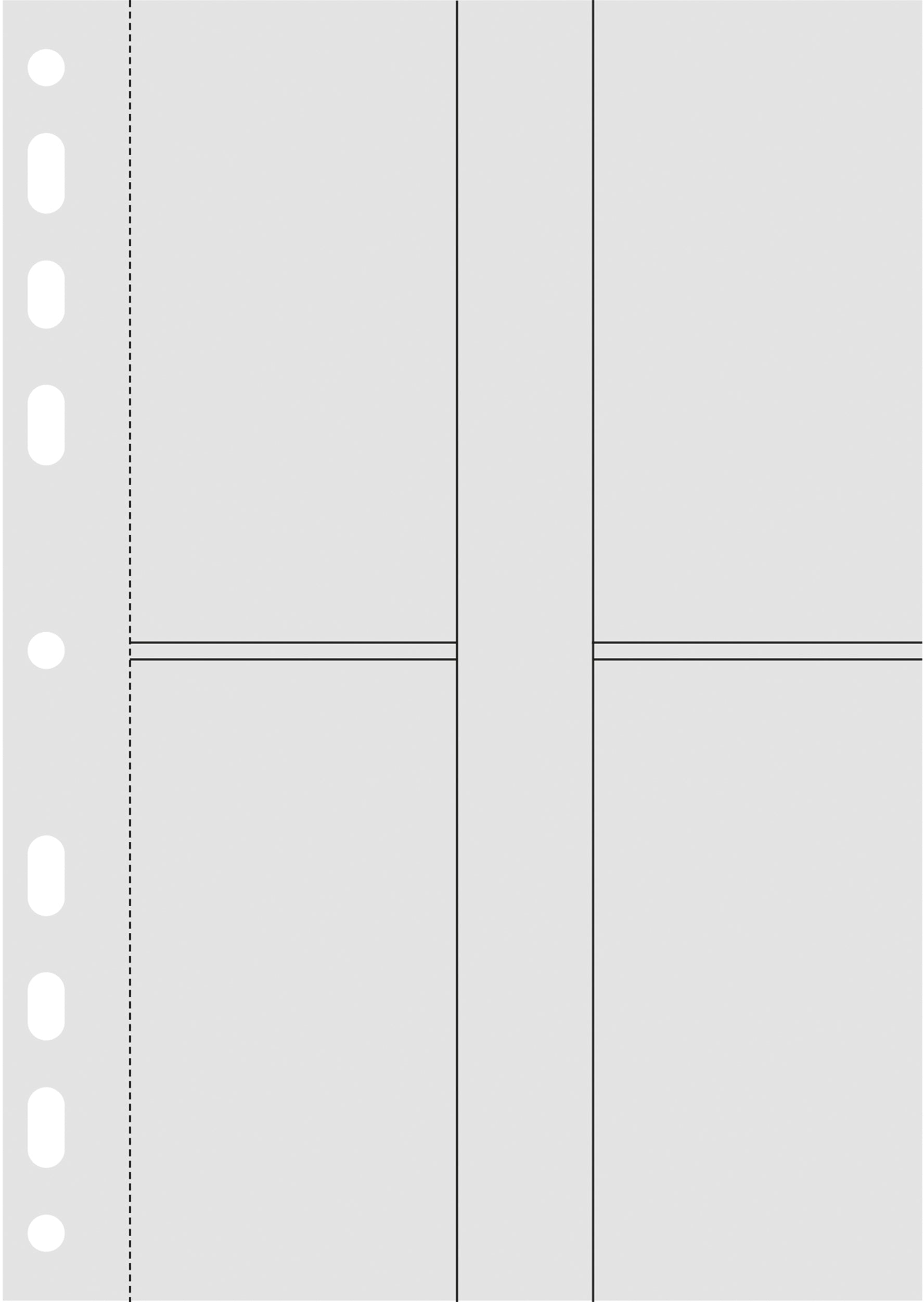 Ridoide Visitenkartenhüllen 160 × 215 mm, 8 Karten pro Seite – 6 Stück