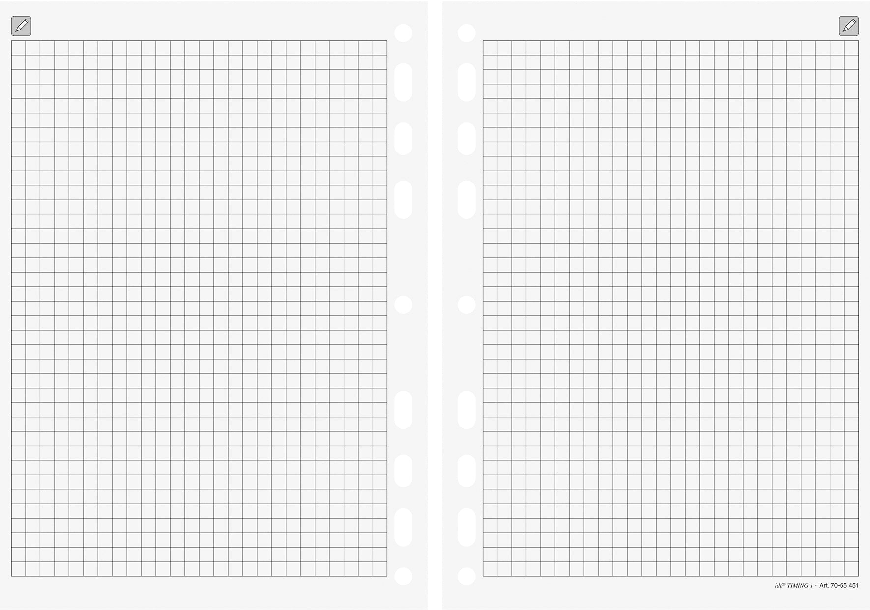 Ridoide Notizblock – 100 × 130 mm – kariert – 32 Blatt