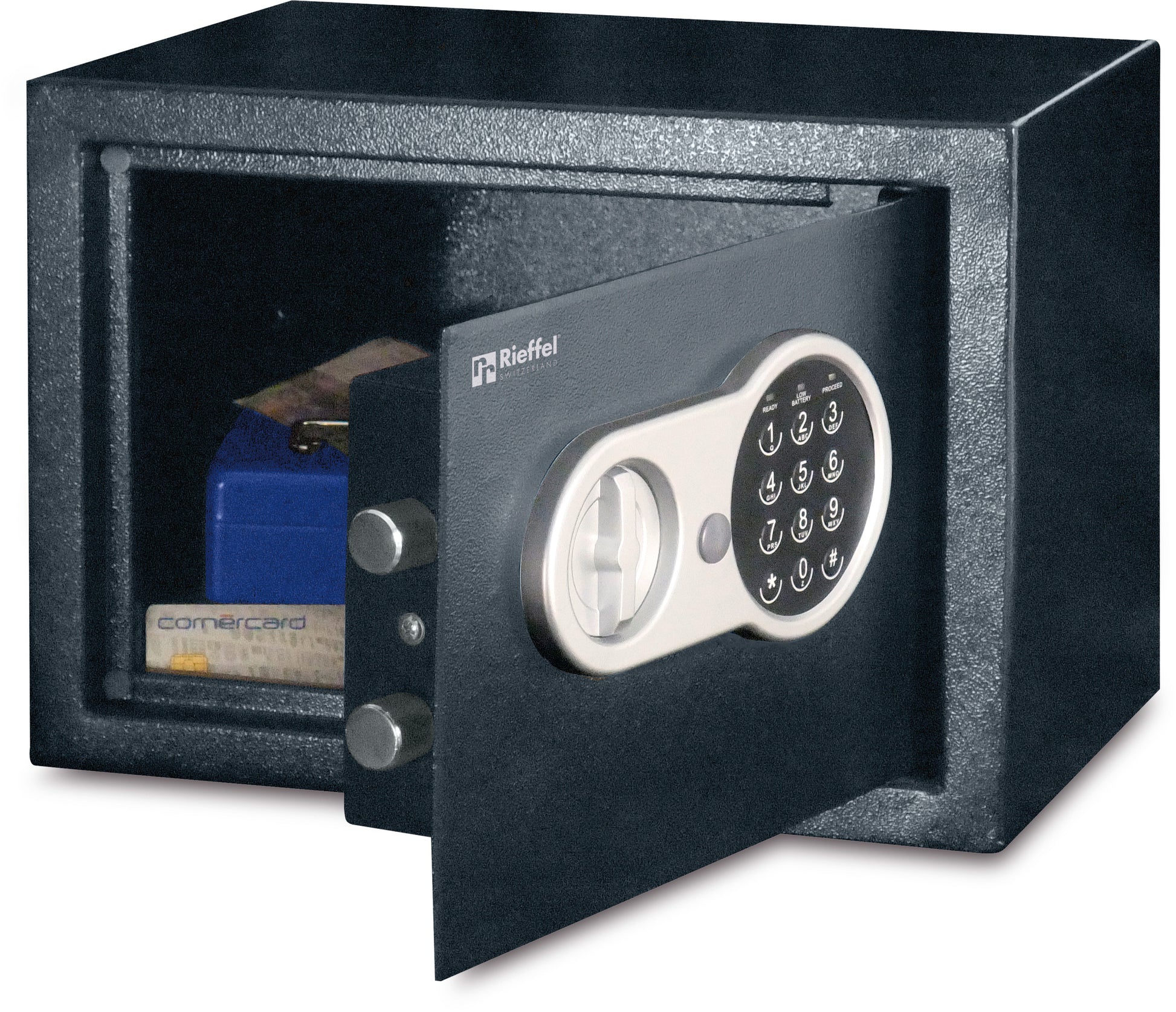 Rieffel Tresor HGS-16E – Elektronik + Schlüssel – 16 l – Schwarz