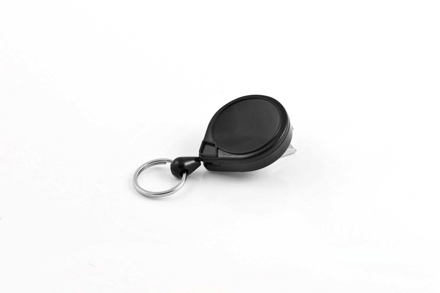Rieffel Ausweishalter-Jojo KB-Mini – Seillänge 90 cm, mit Gürtelclip, Nylon/Metall, Schwarz