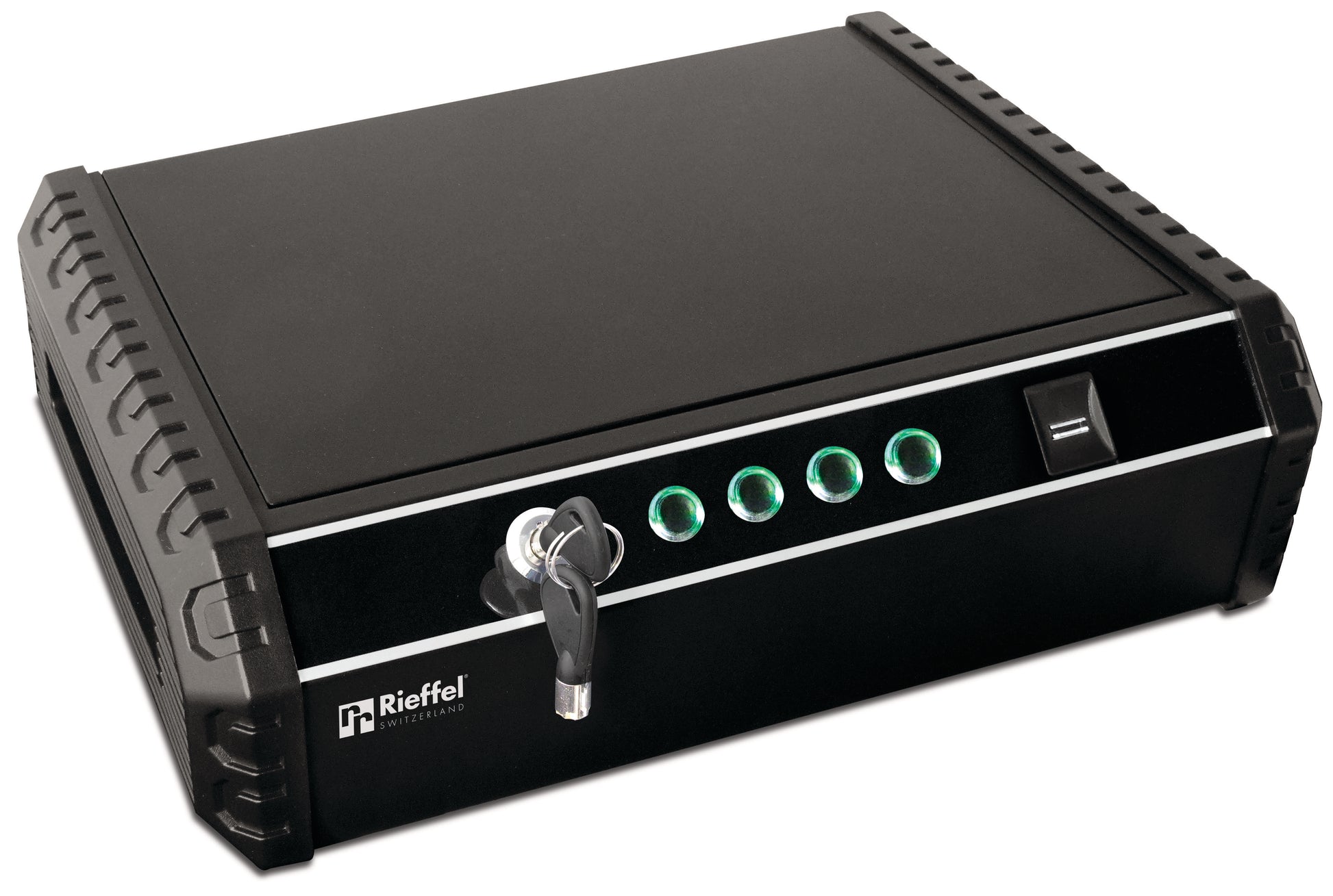 Rieffel Tresor MiniSafe A16517 – Elektronik + Fingerprint – 2,9 l – Bodenmontage – Schwarz