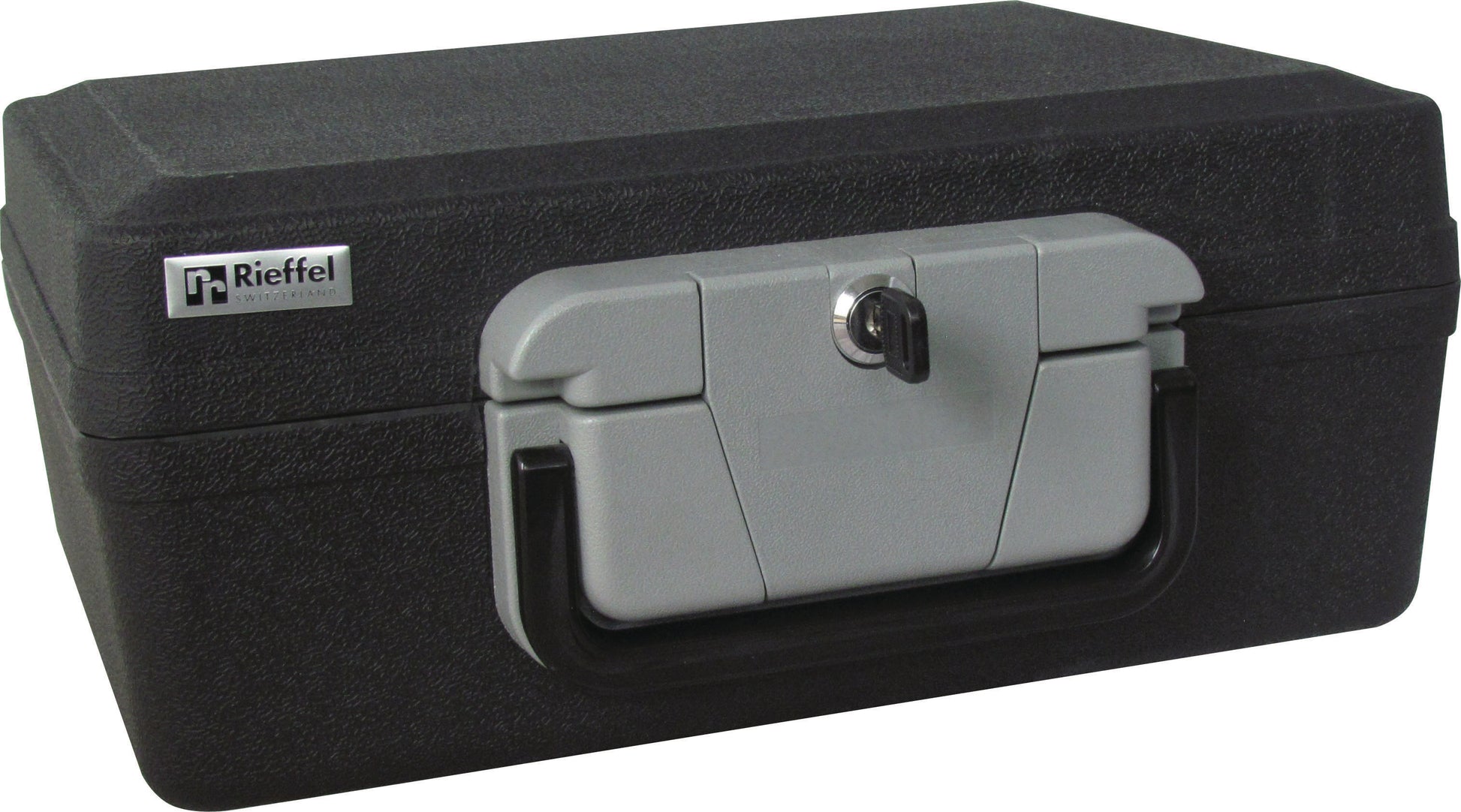 Rieffel Feuerschutzbox SecurityCase 6 A17731 – Schlüsselschloss – 6,4 l – Feuerschutz 30 min – Schwarz