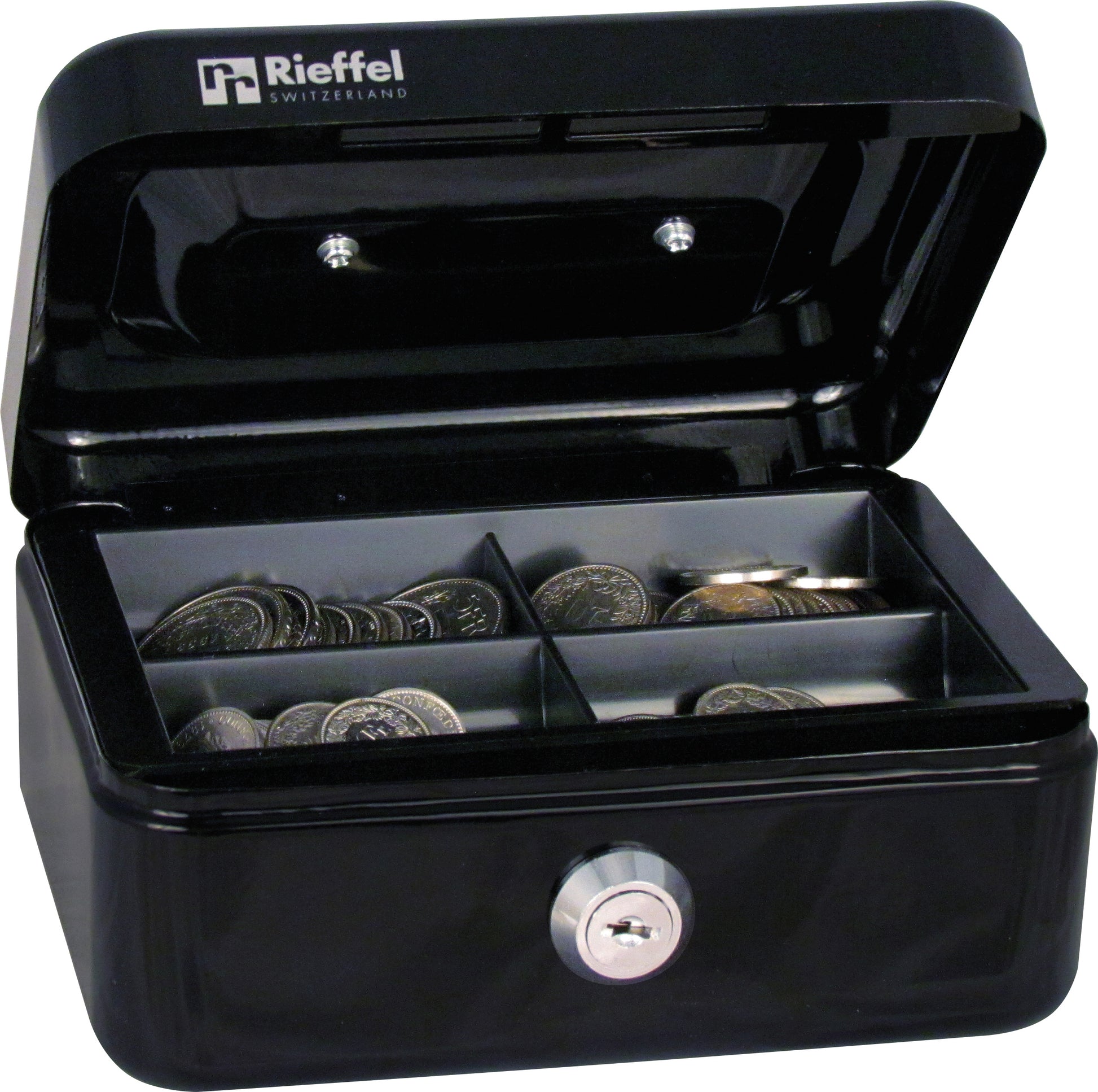 Rieffel VT-GK 1 – Geldkassette, 125 × 154 × 72 mm, schwarz