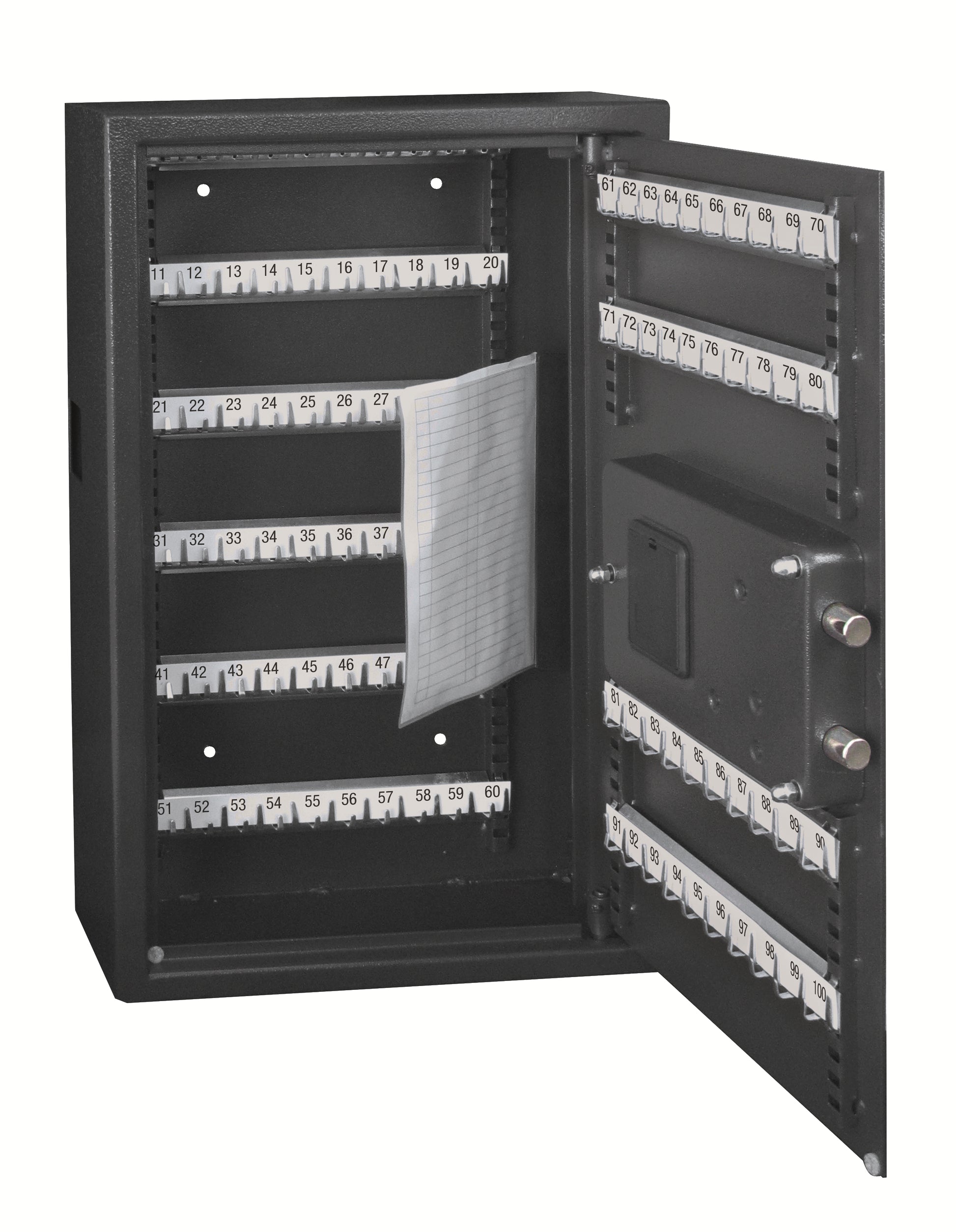 Rieffel switzerland Rieffel VT-SE A19127 – Schlüsselkasten, für 100 Schlüssel, Elektronikschloss, Grau, 375 × 575 × 166 mm