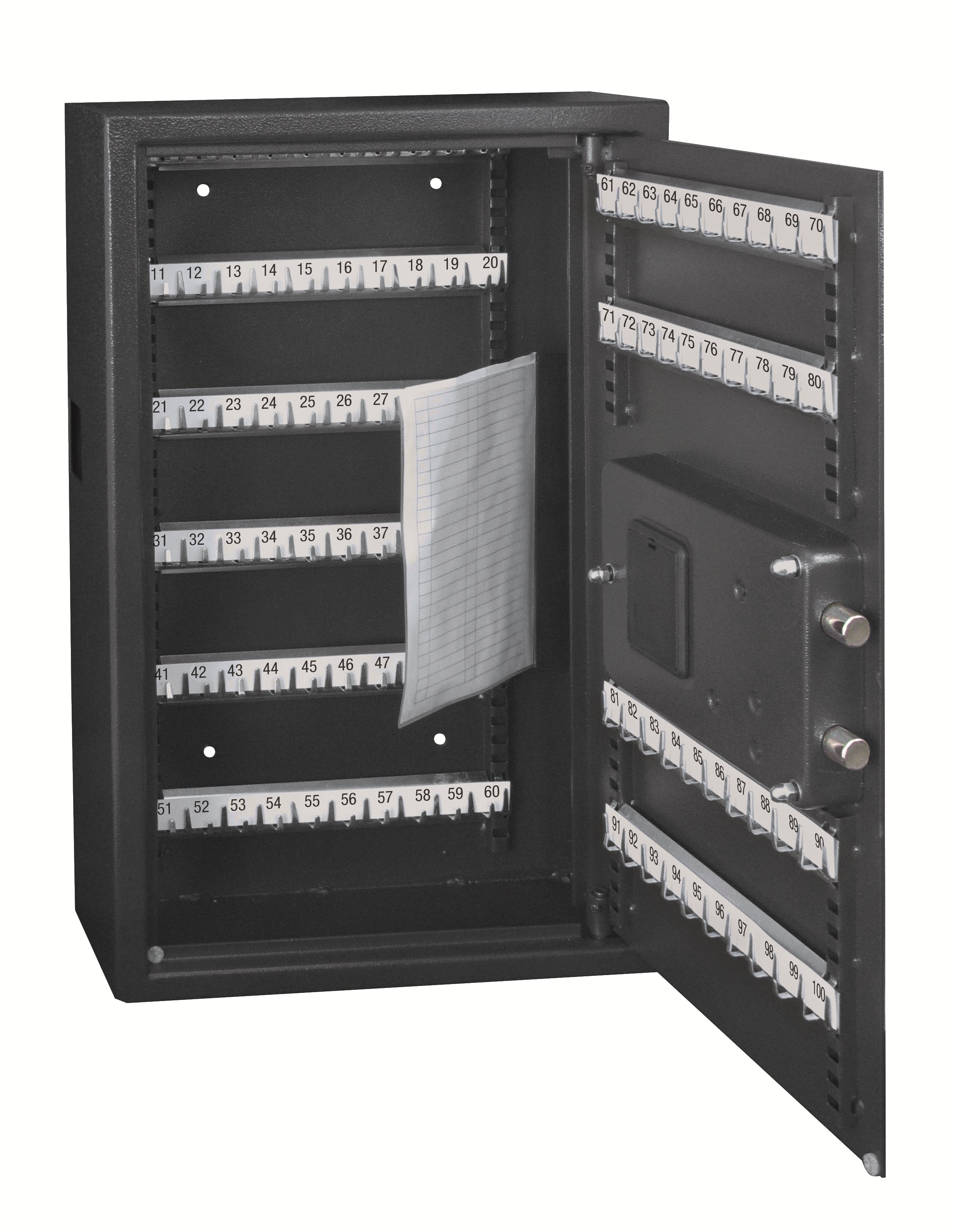 Rieffel switzerland Rieffel VT-SE A19127 – Schlüsselkasten, für 100 Schlüssel, Elektronikschloss, Grau, 375 × 575 × 166 mm