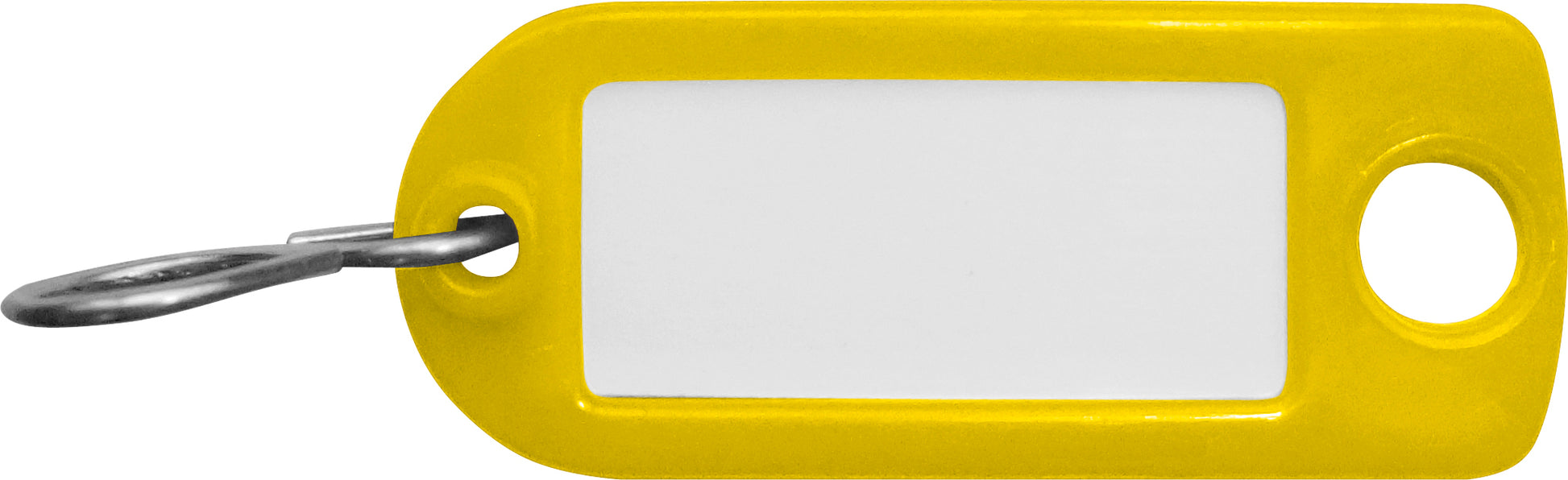 Rieffel switzerland Rieffel Schlüsselanhänger A20960 – beschriftbar, mit S-Haken, Kunststoff, gelb