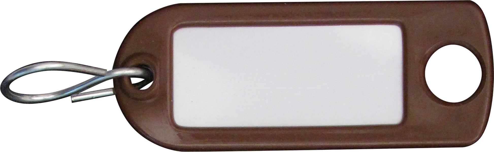 Rieffel switzerland Rieffel Schlüsselschild A21248 – einseitig beschriftbar, mit S-Haken, Kunststoff, braun, 194 × 115 × 58 mm