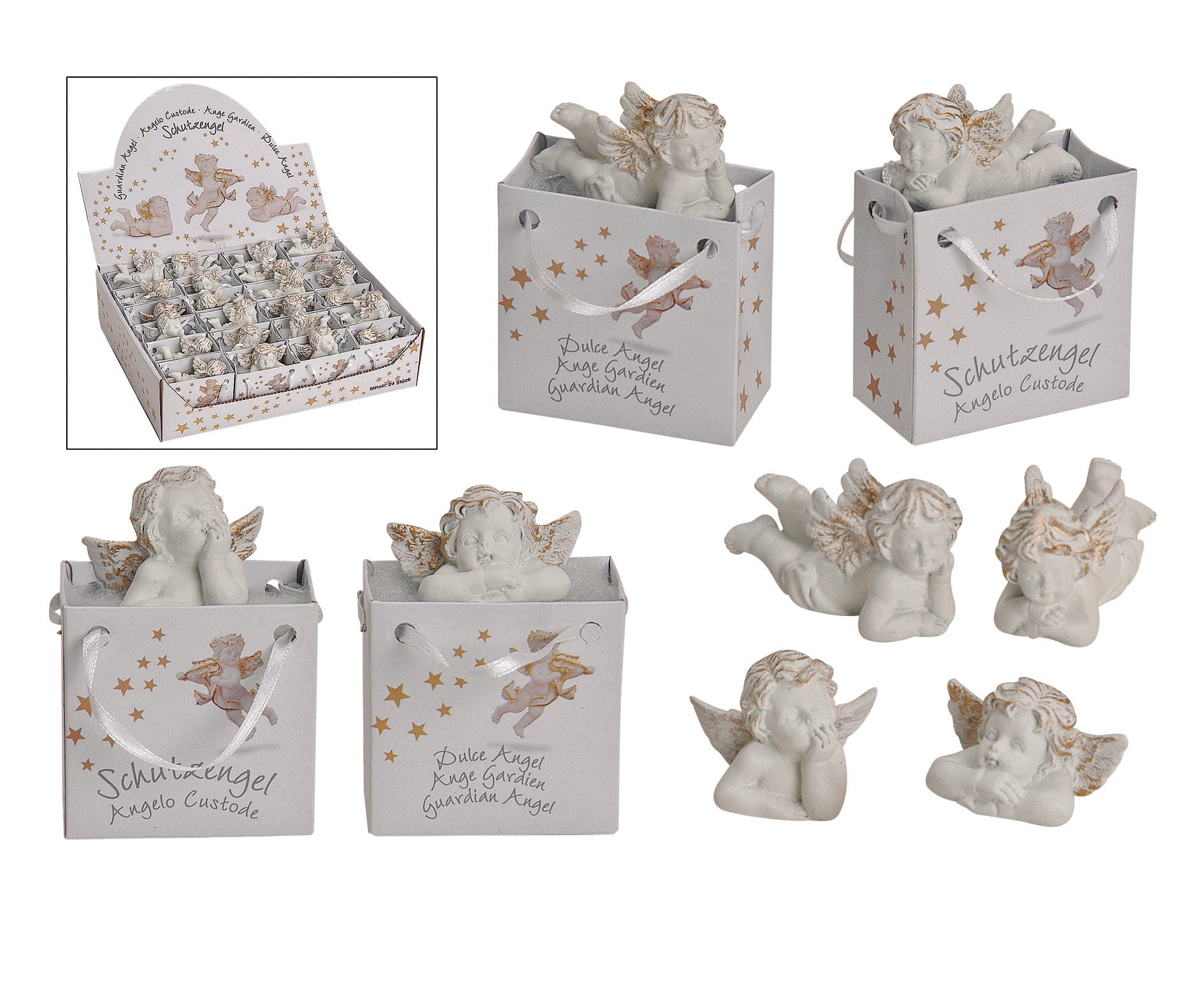 ROOST Schutzengel – 3 × 8,5 × 6 cm – mehrfarbig