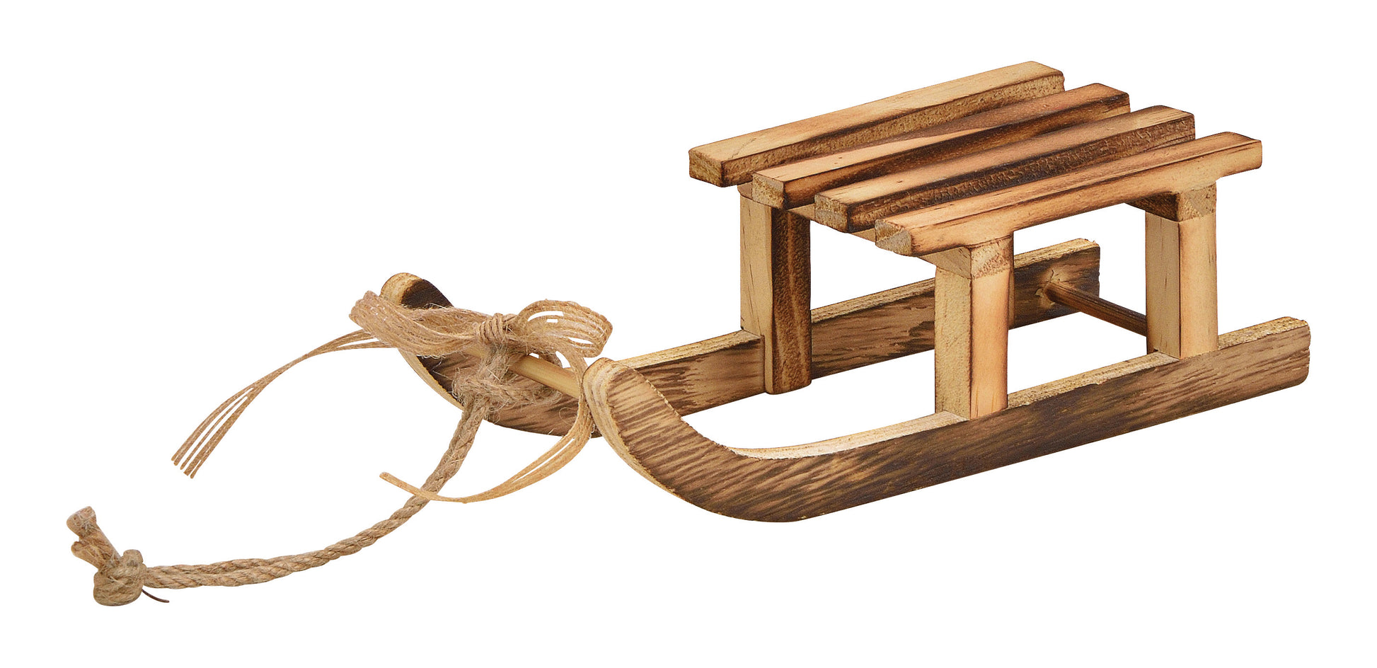ROOST Weihnachtshänger Schlitten – 20,5 × 8,5 × 6 cm – Holz