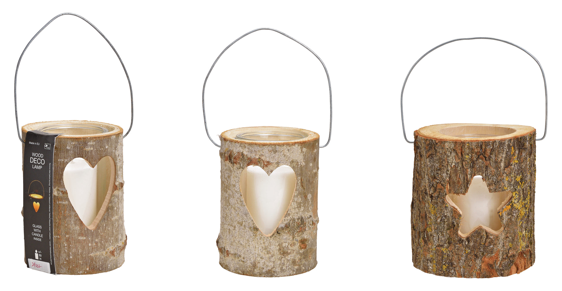 ROOST Windlicht – Holz, mehrfarbig – 15 × 31 × 16,5 cm – mit Kerze