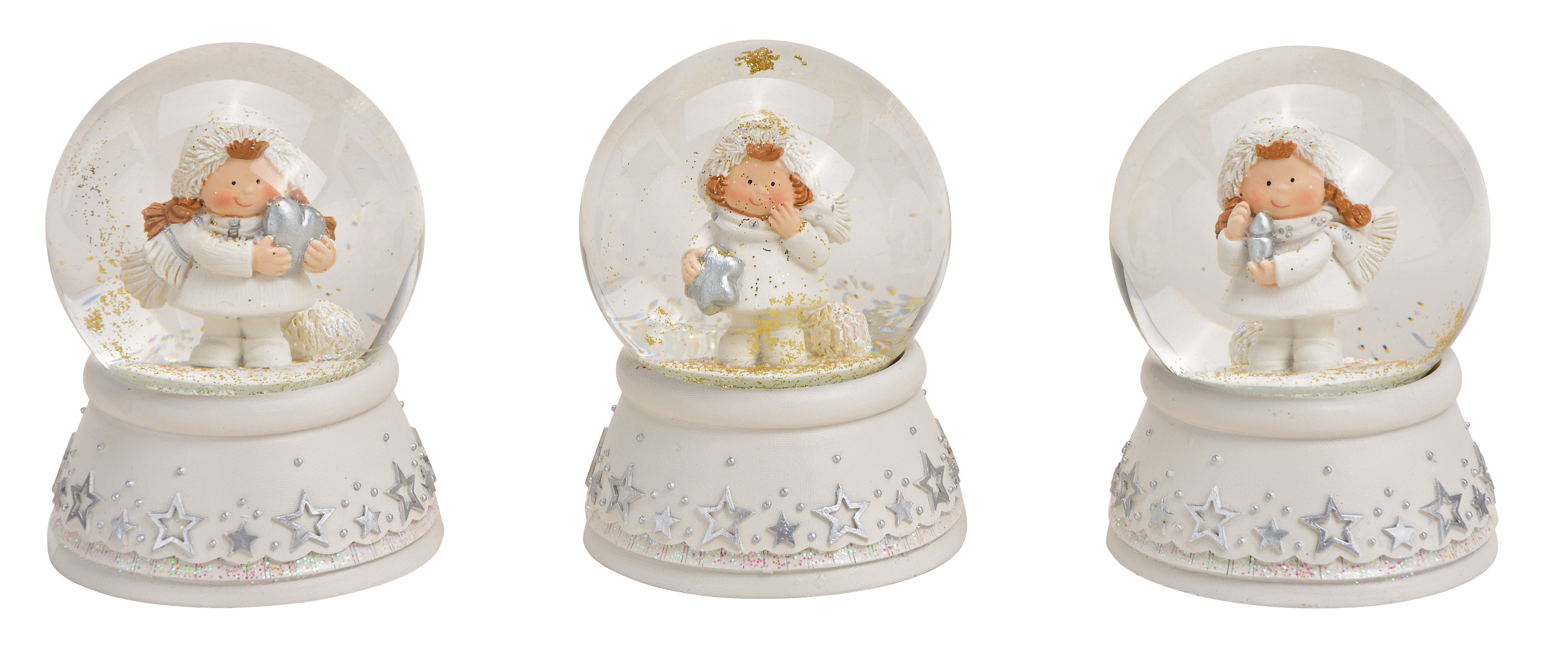 ROOST Schneekugel Winterkind – 10 cm, weiss